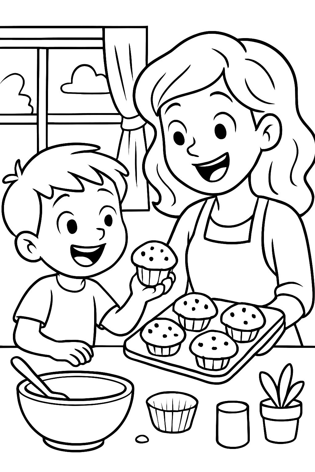 Muffins mit Mama (Sohn und Mama)