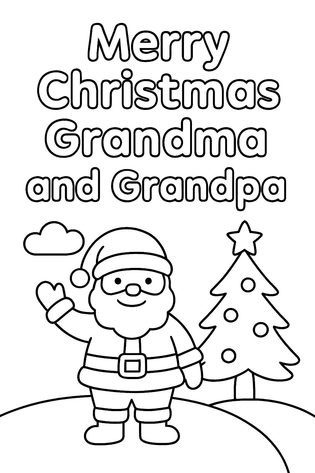 Wörter, die Frohe Weihnachten Oma und Opa sagen.