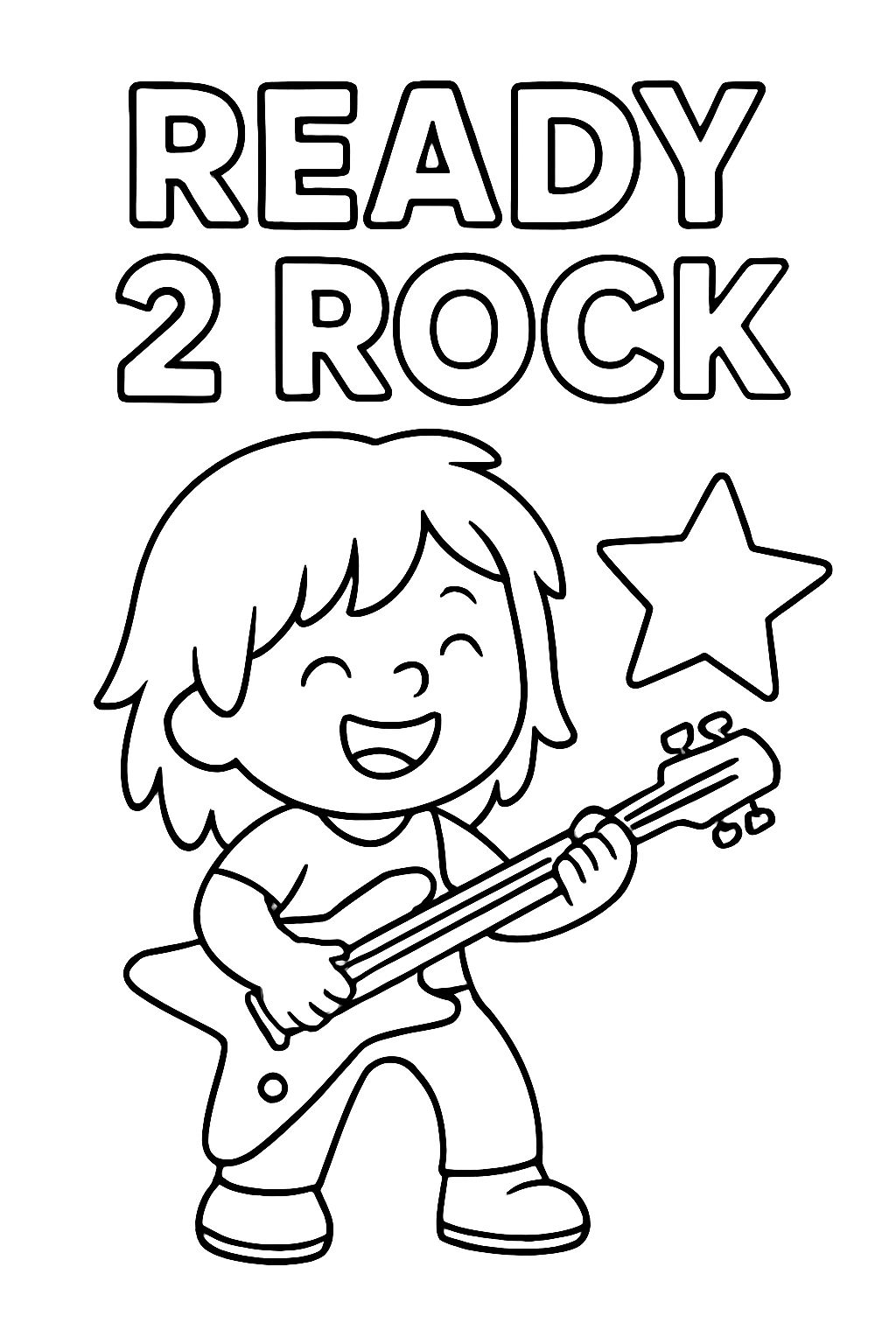 A rock star that says Ready 2 Rock. A rock star that says Ready 2 Rock.