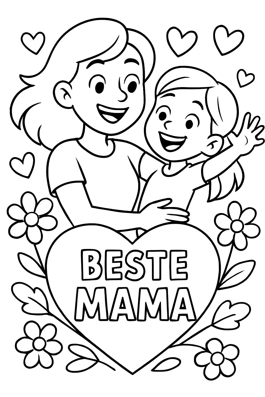 Beste Mama herz blume