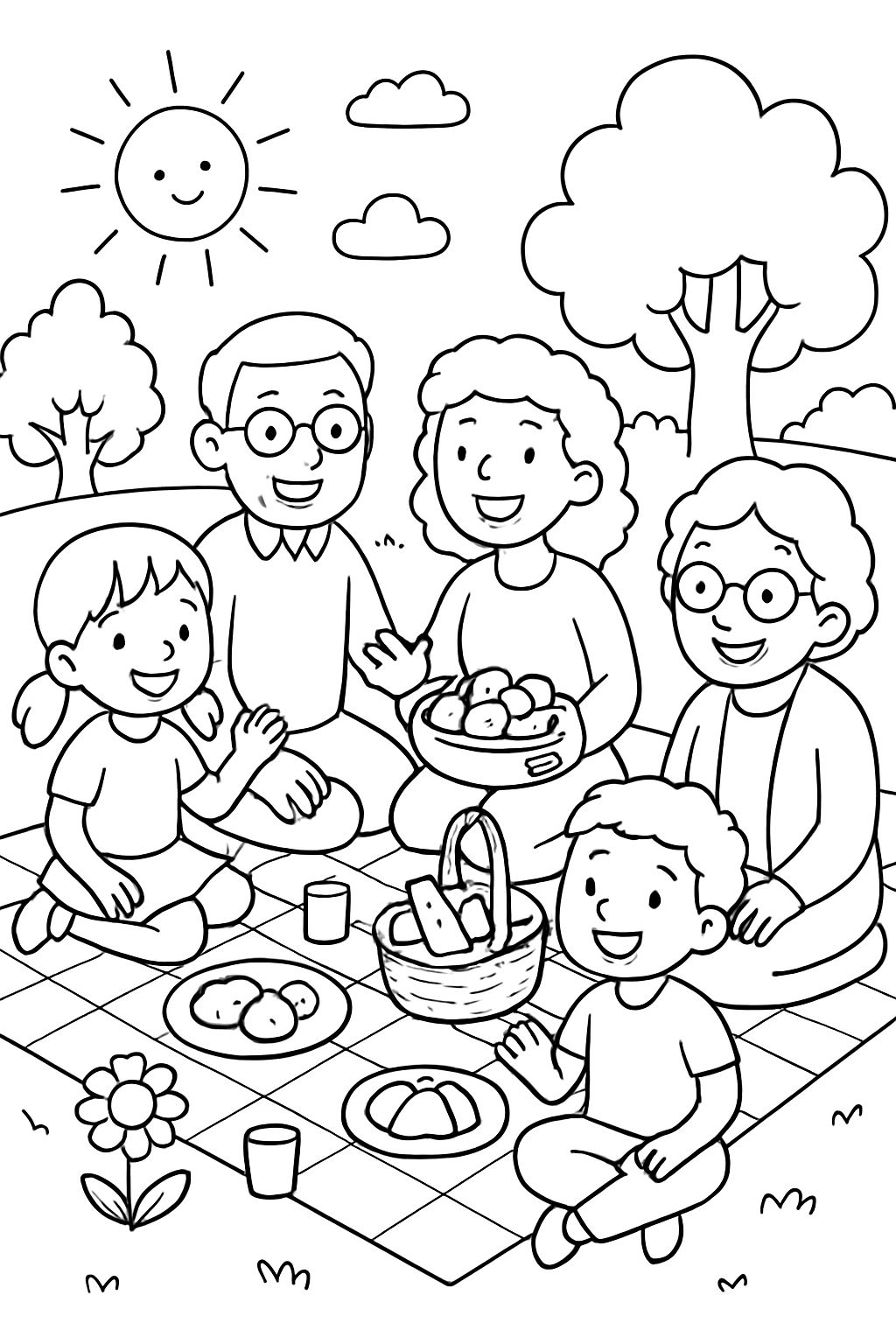 familie alt und jung mehrere nationen picknickt familie alt und jung mehrere nationen picknickt
