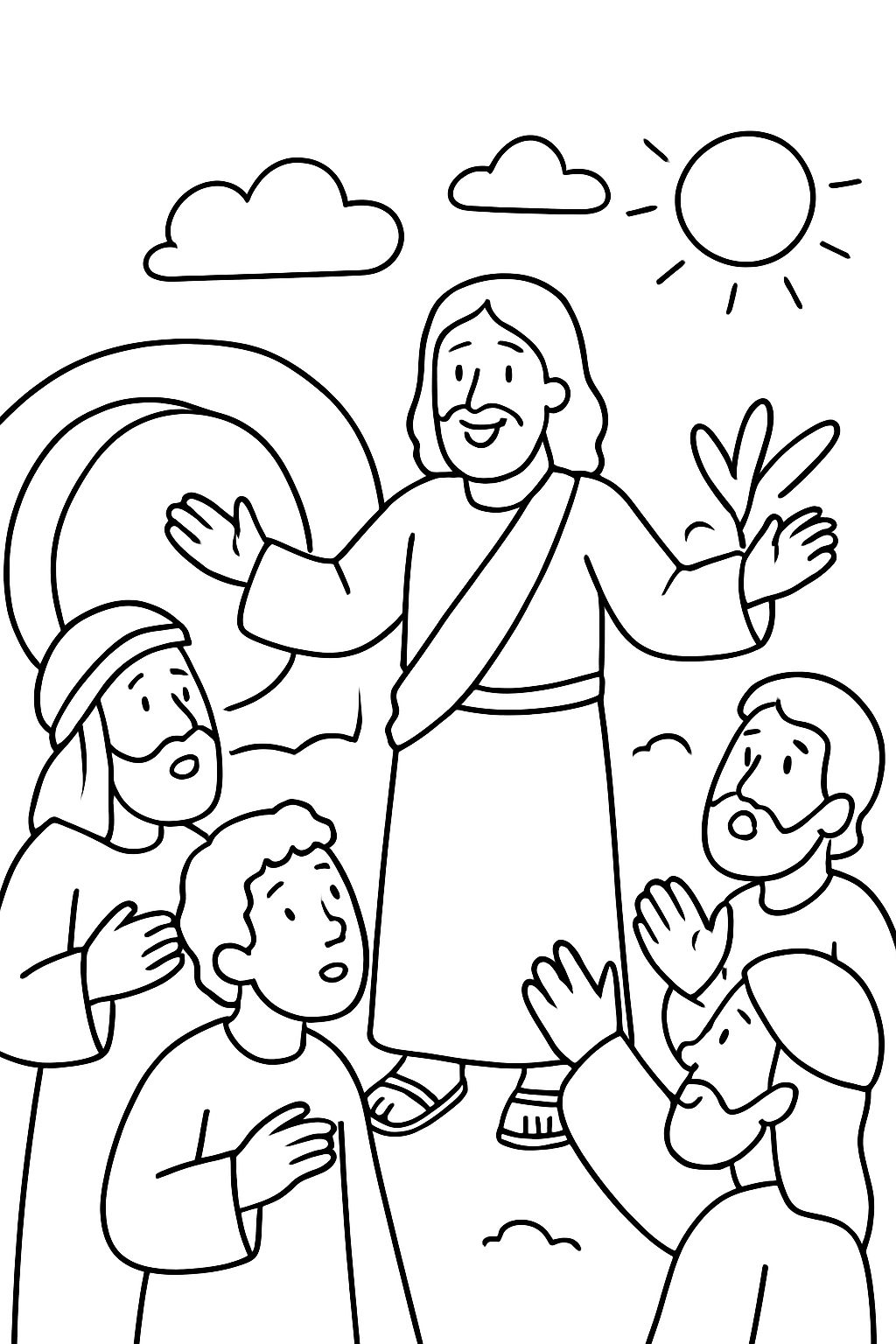 Jesus appears to his disciples after the resurrection.