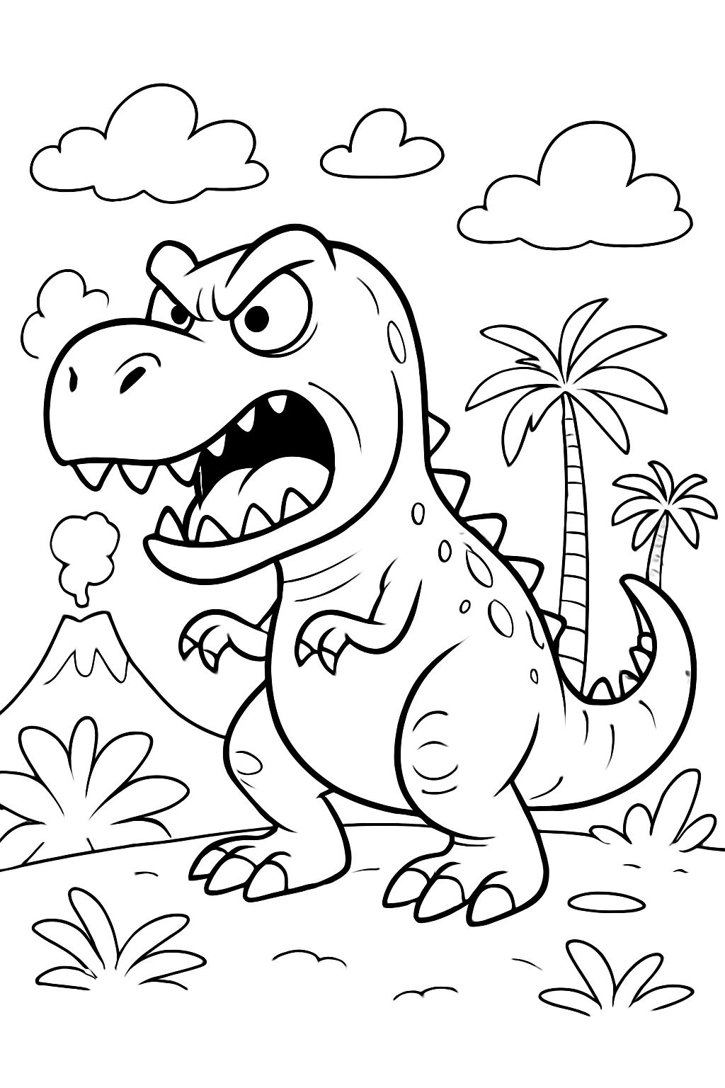 Você pode deixar um grande dinossauro bravo, não fofo?