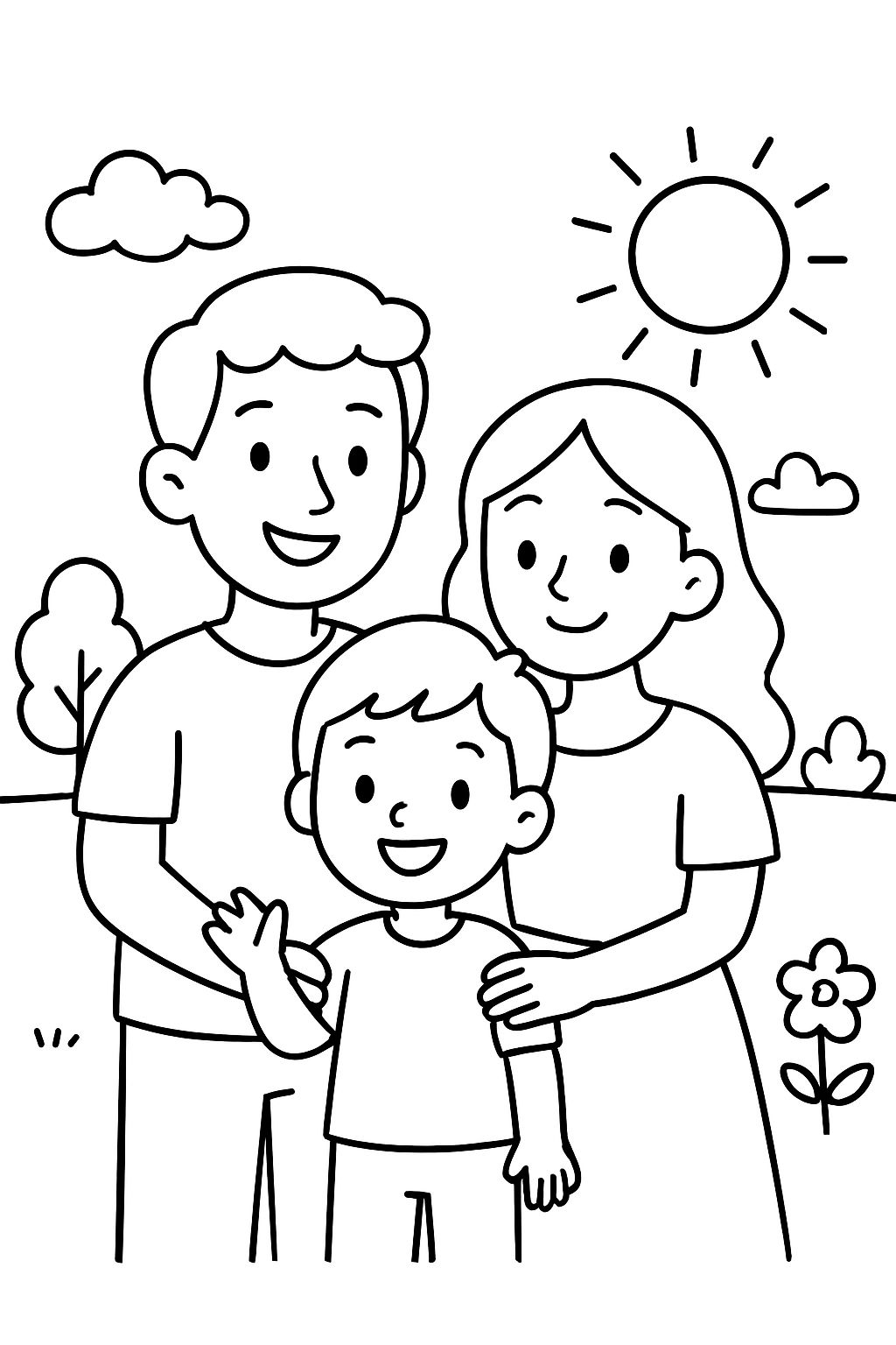Family with a son Family with a son