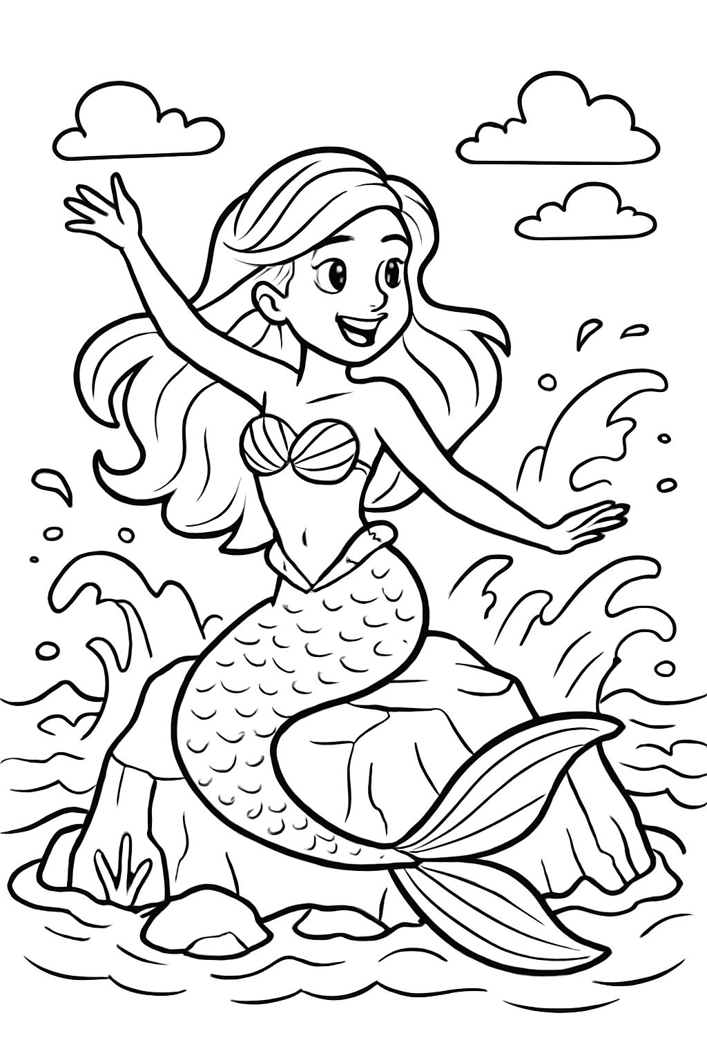 Nixen auf einem Felsen