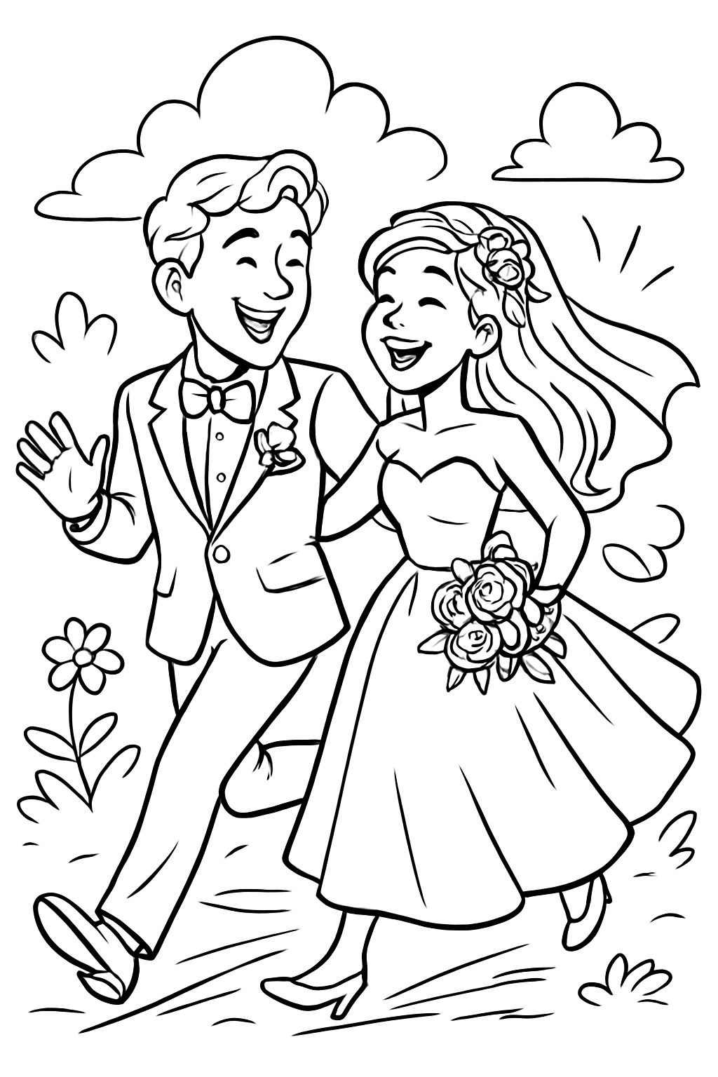 Ein verliebtes Hochzeitspaar