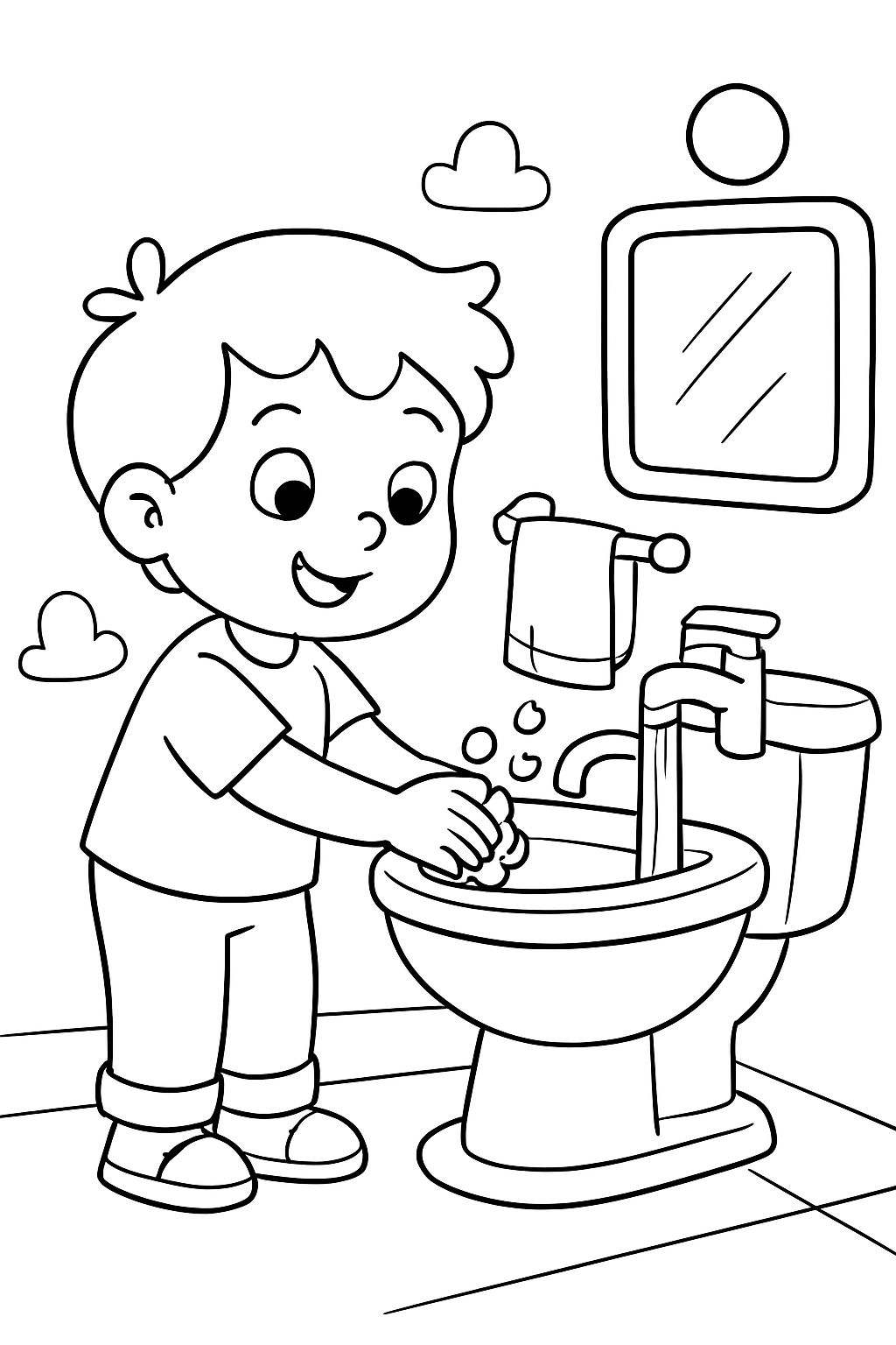 Flushing at the Toilet