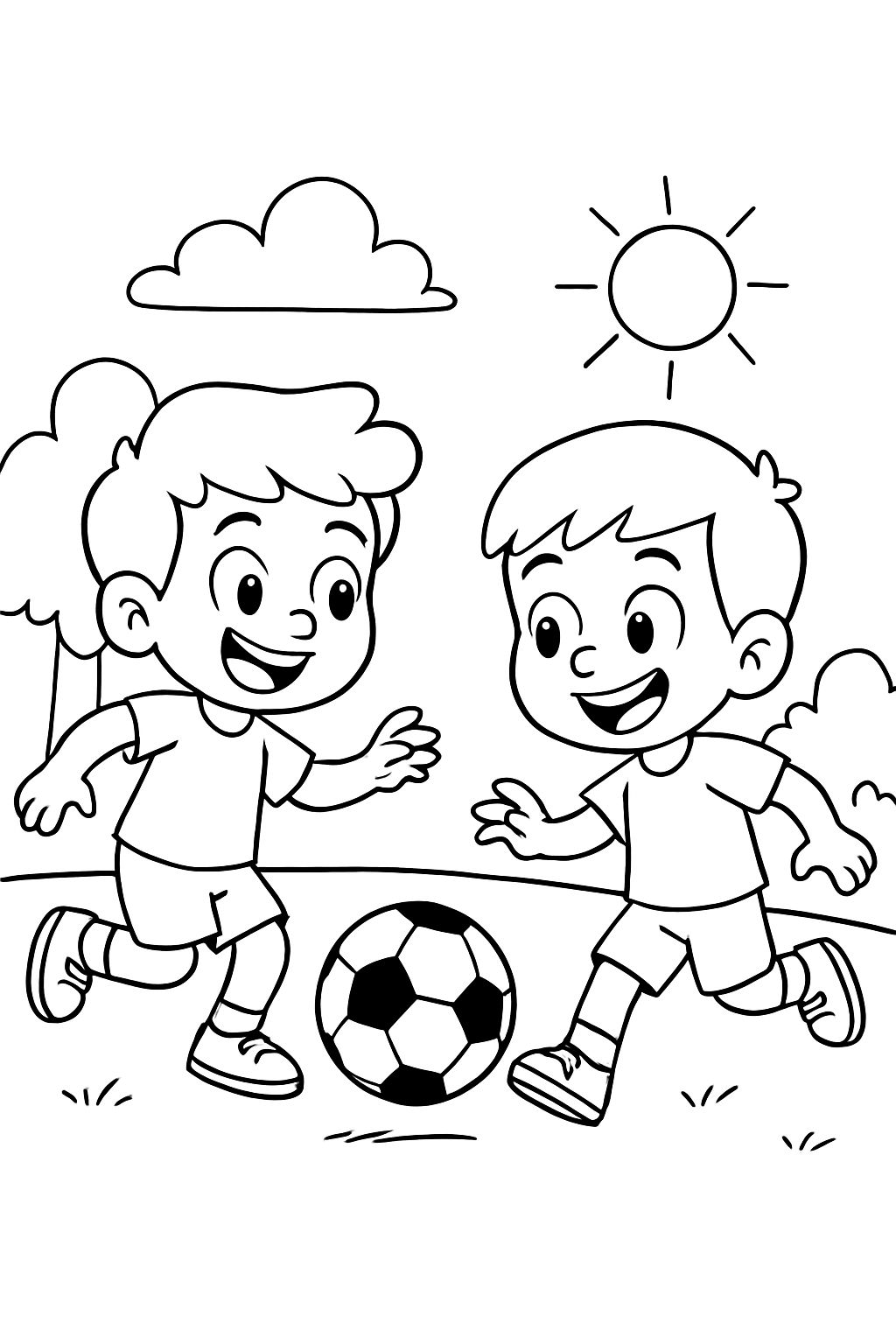dois amigos brincando de bola