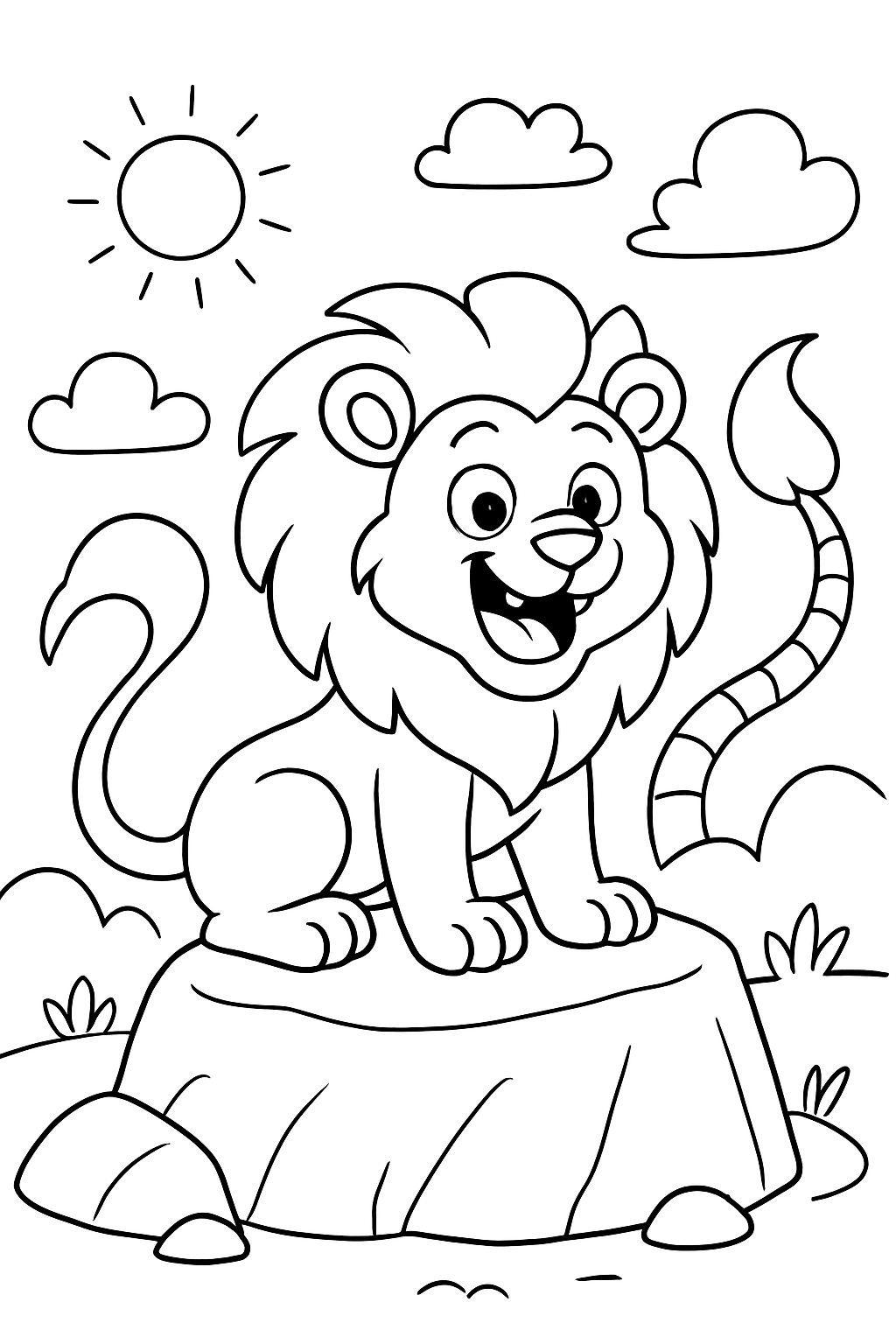 Un Manticore sur une roche