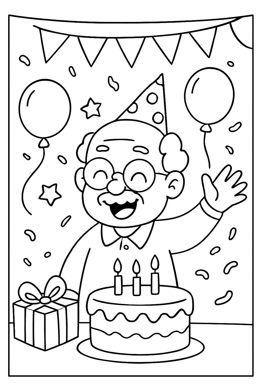Grandpa is celebrating his birthday Grandpa is celebrating his birthday