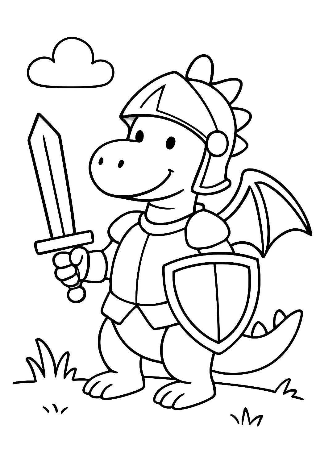 Dragon with Knight Armor Dragon with Knight Armor