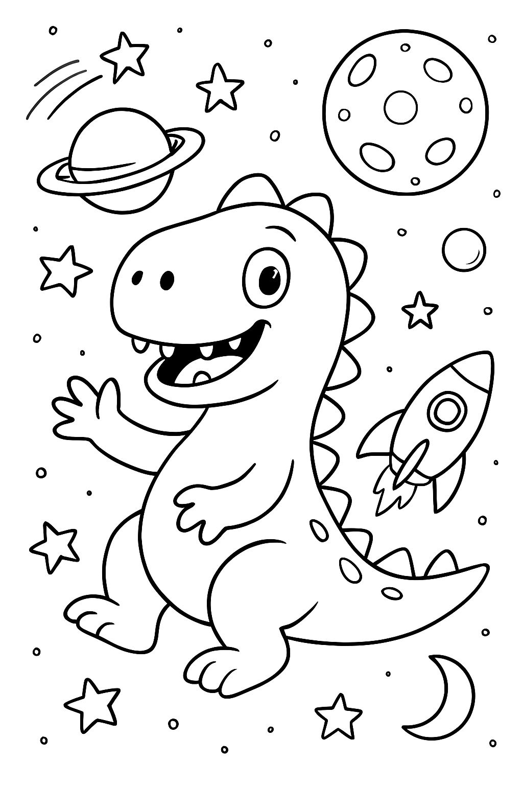 Dino in space without a spacesuit