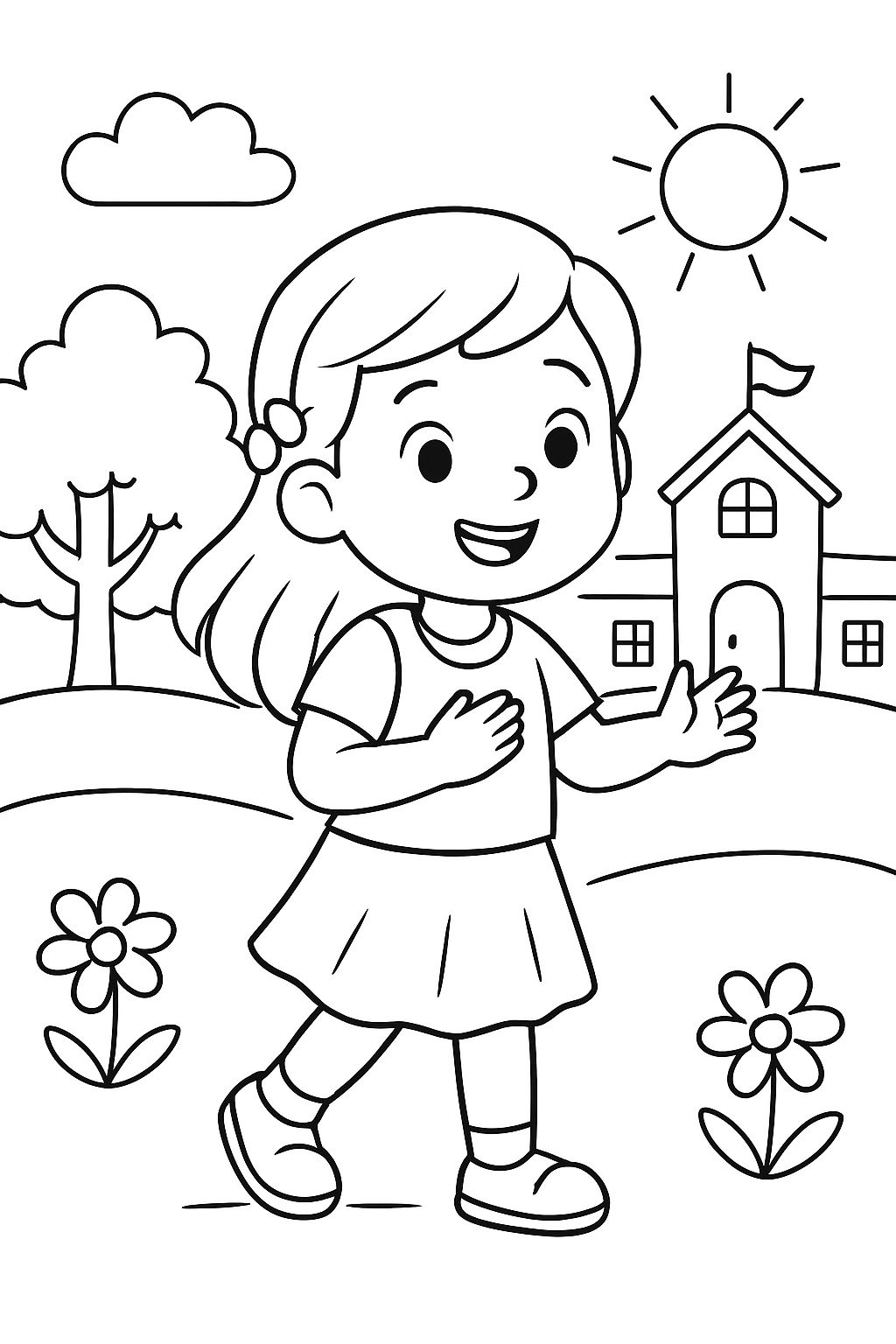 ein Mädchen, das respektvoll ist