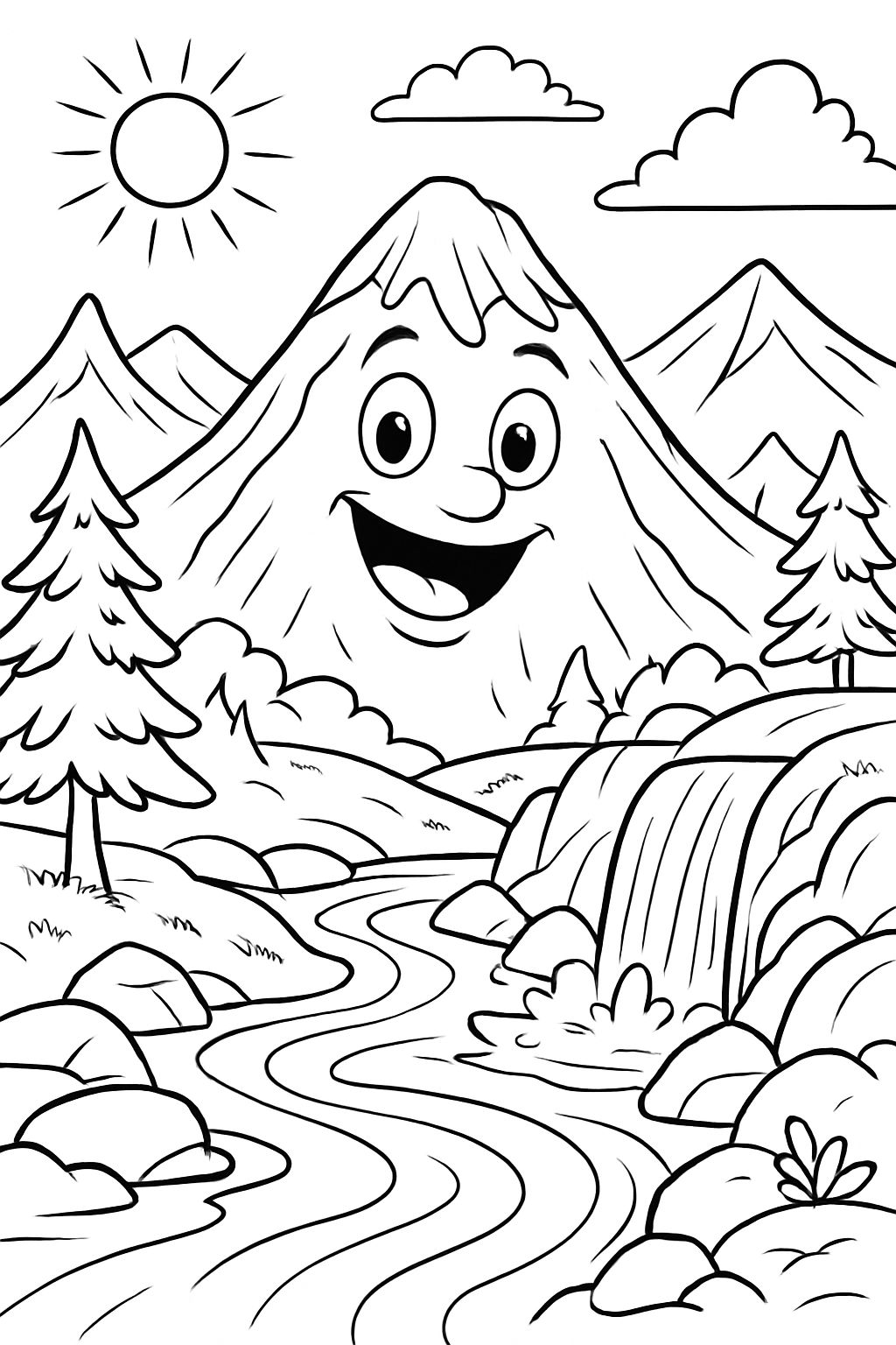 Landschaft in voller Seite ohne Menschen