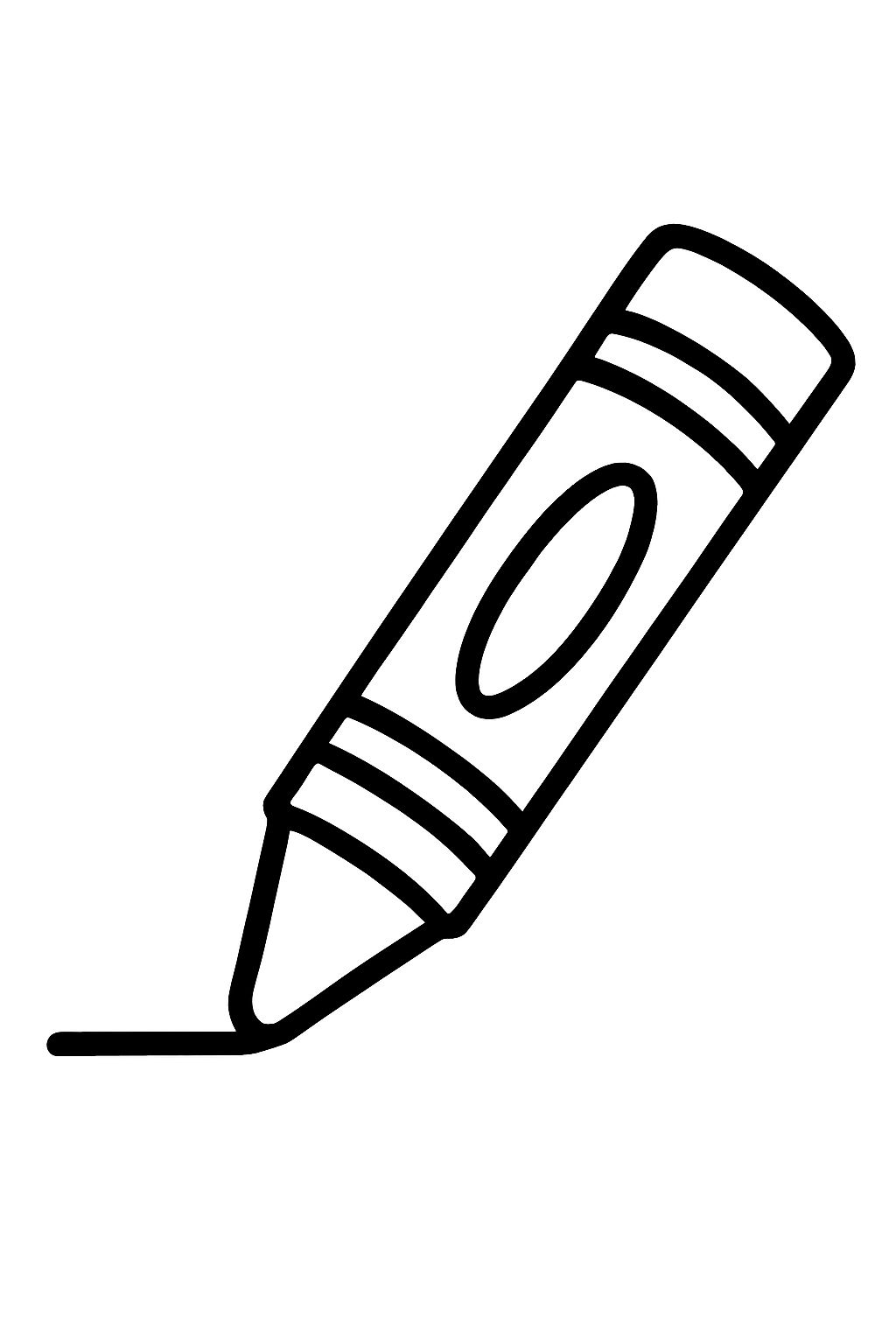 straight line with crayon