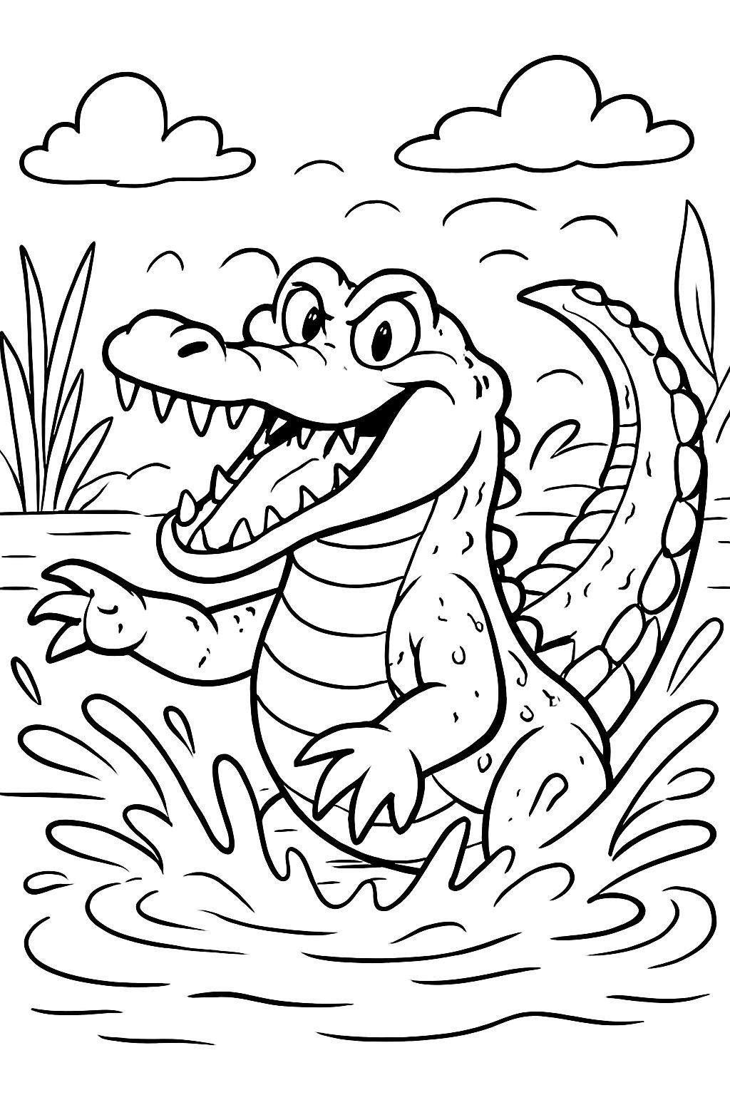 crocodile in the water