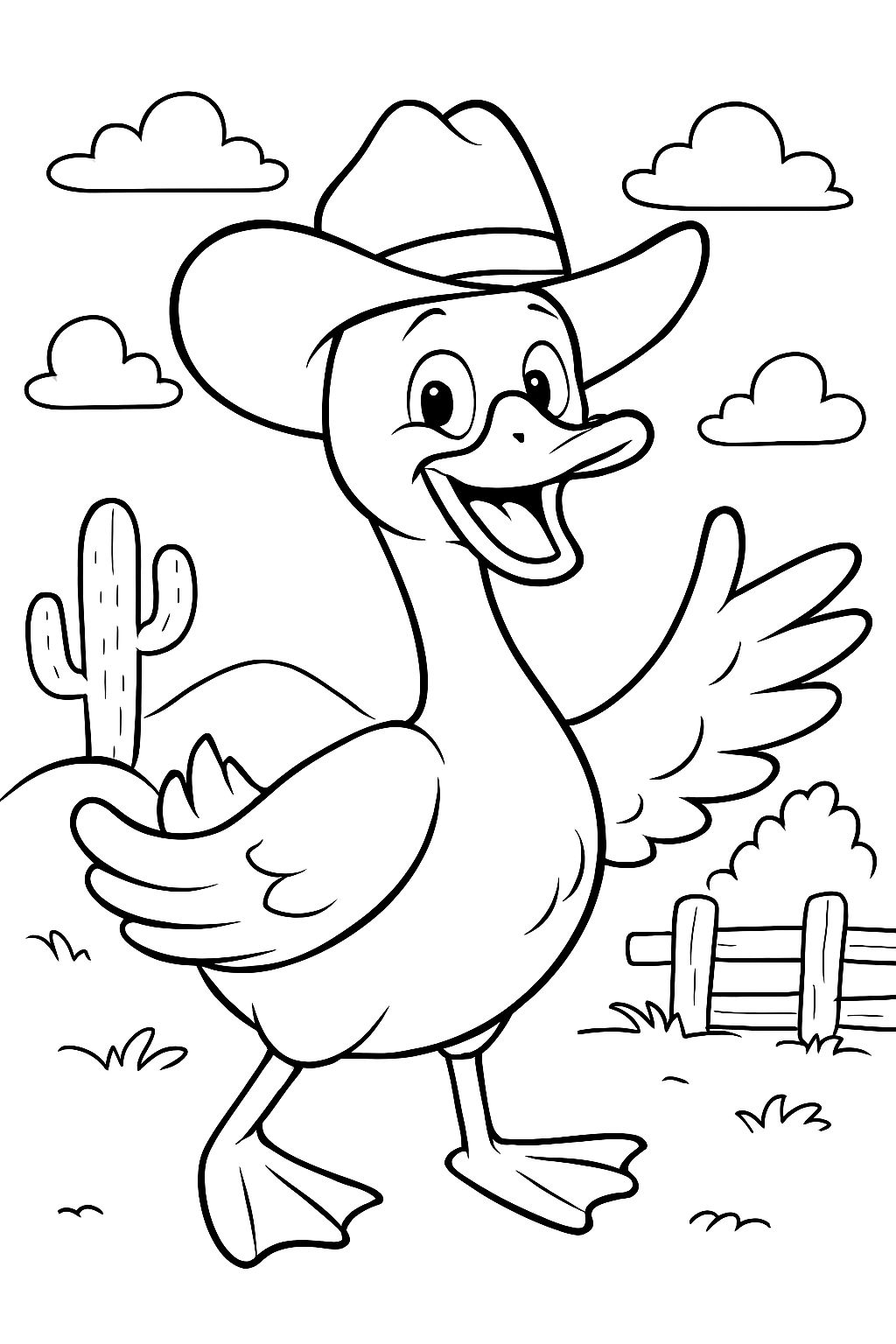 Gans ohne Hintergrund mit Cowboyhut