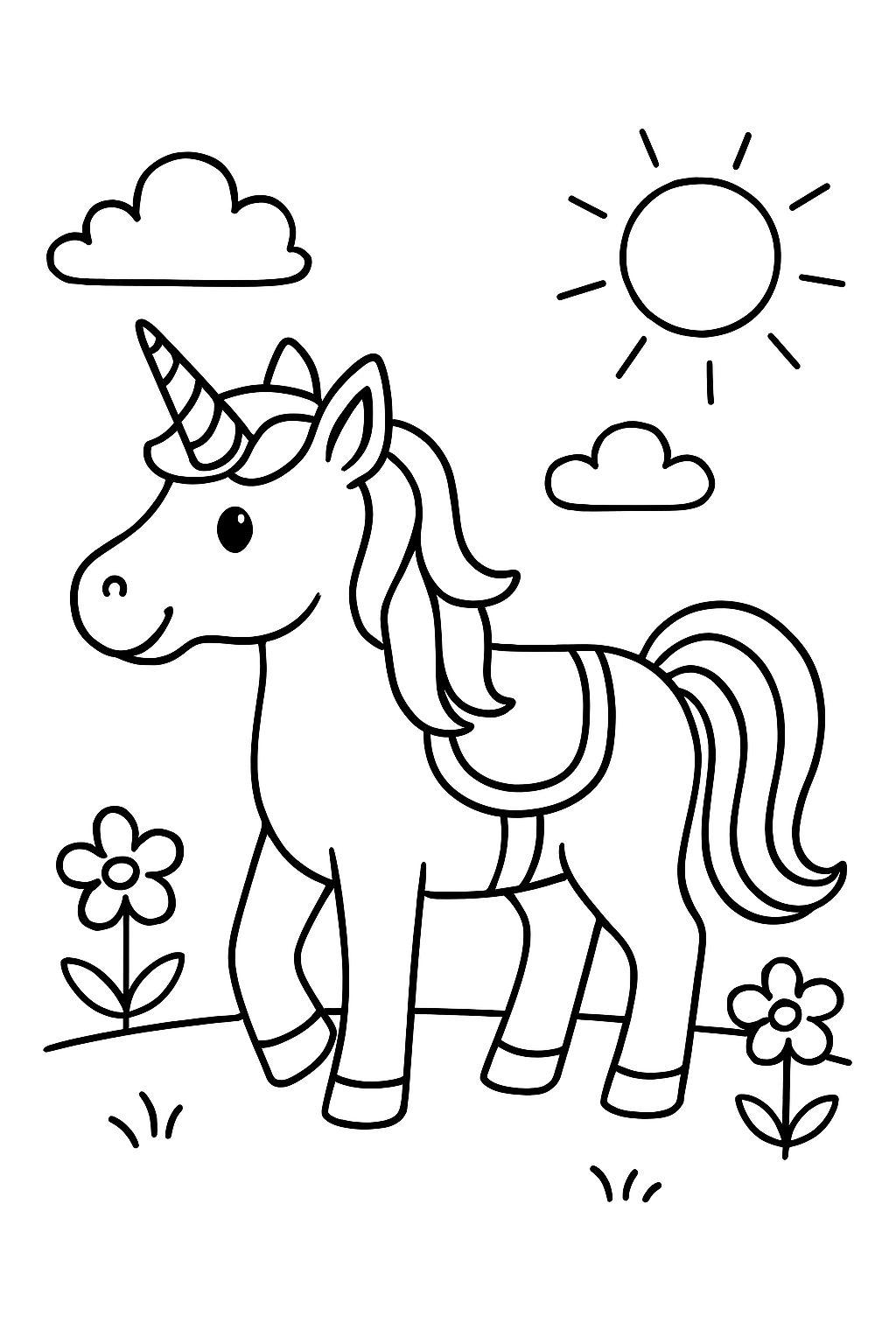 Einhorn mit einem Sattel