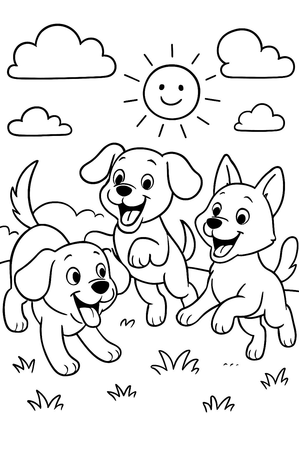 3 dogs happy free