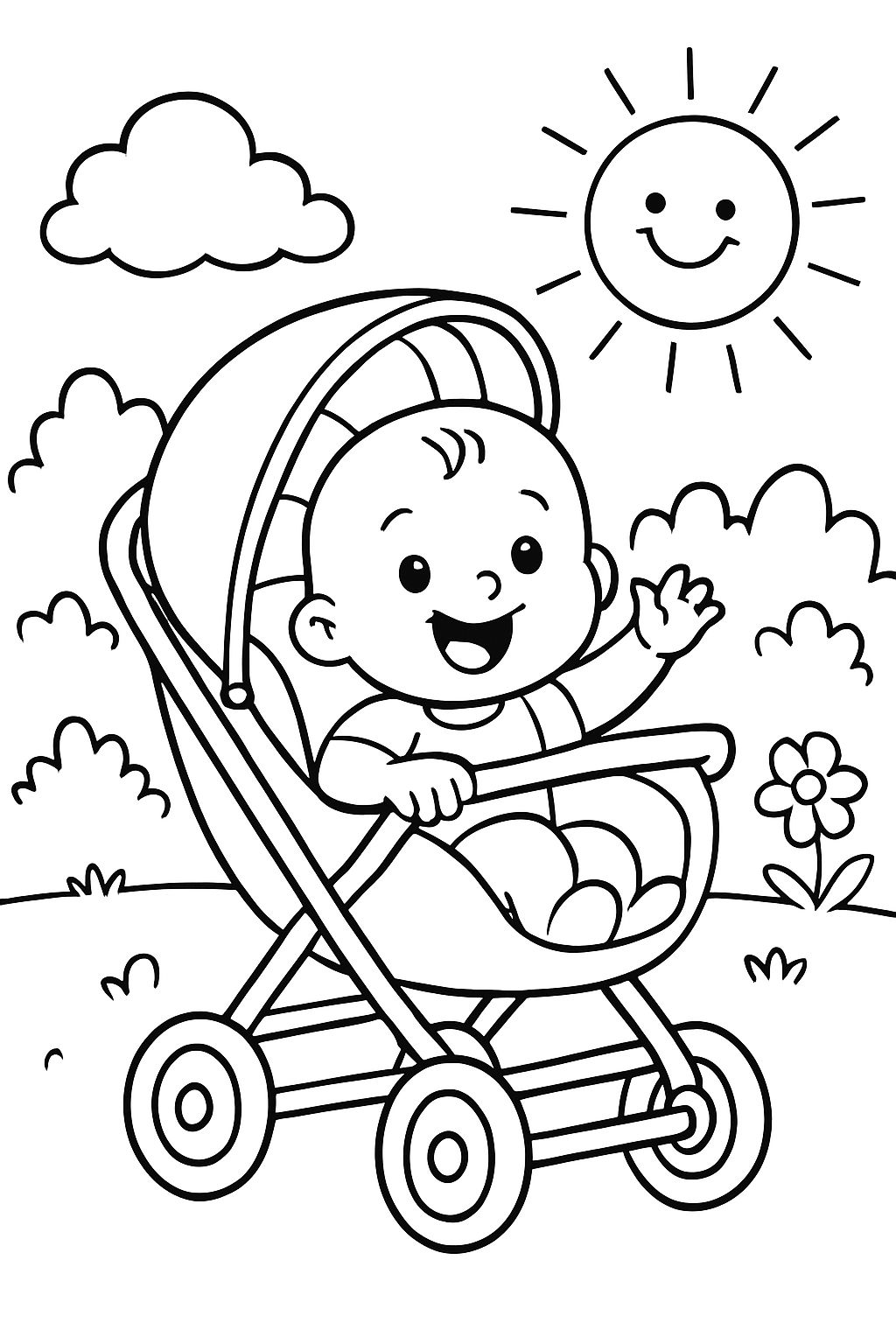 bebé en carrito