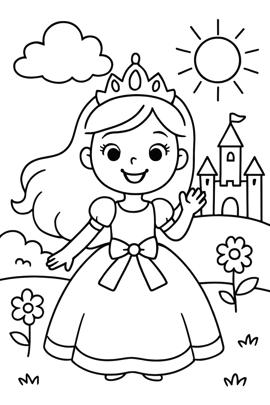 Ein Mädchen namens Natalia als Prinzessin