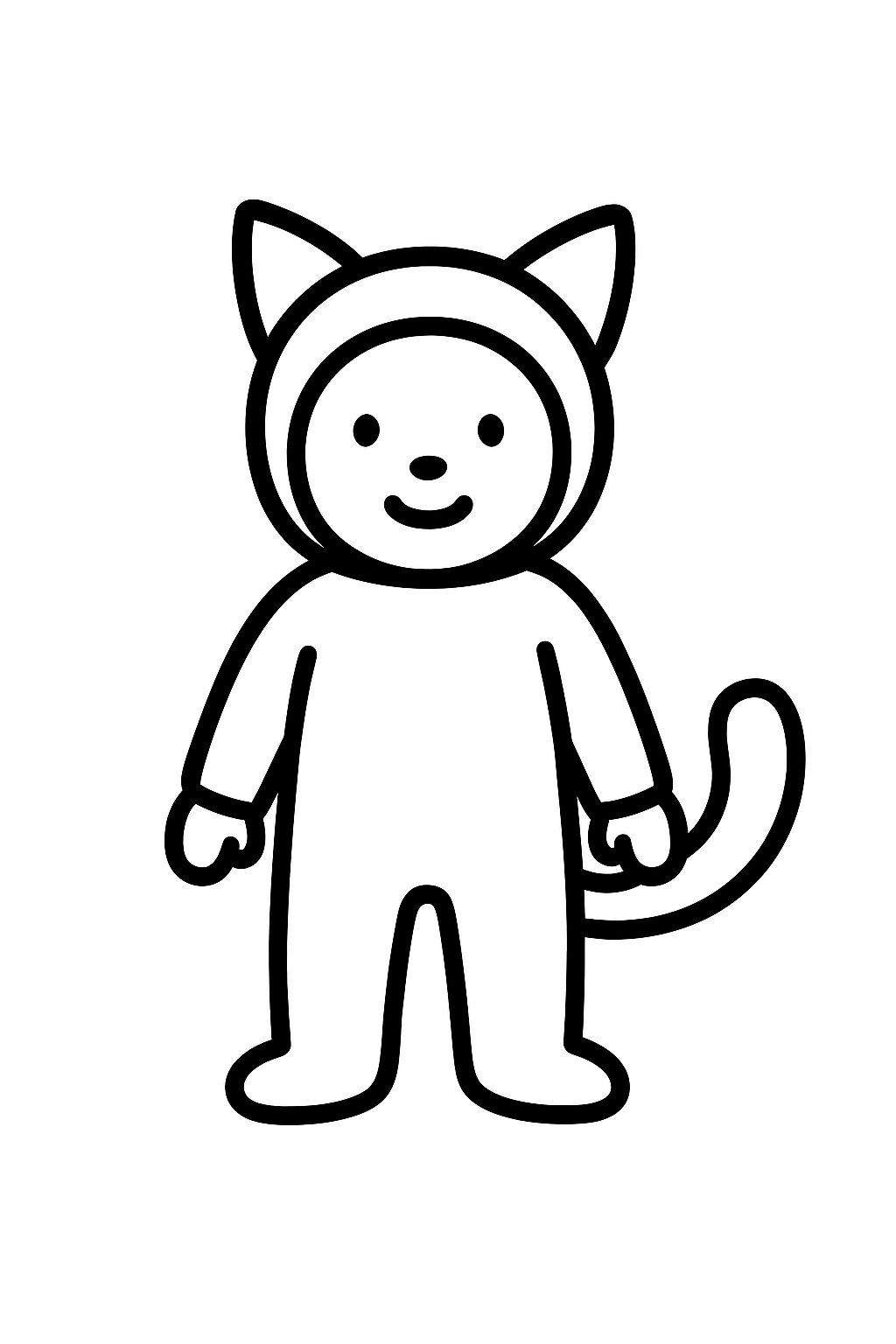 una persona disfrazada de gato