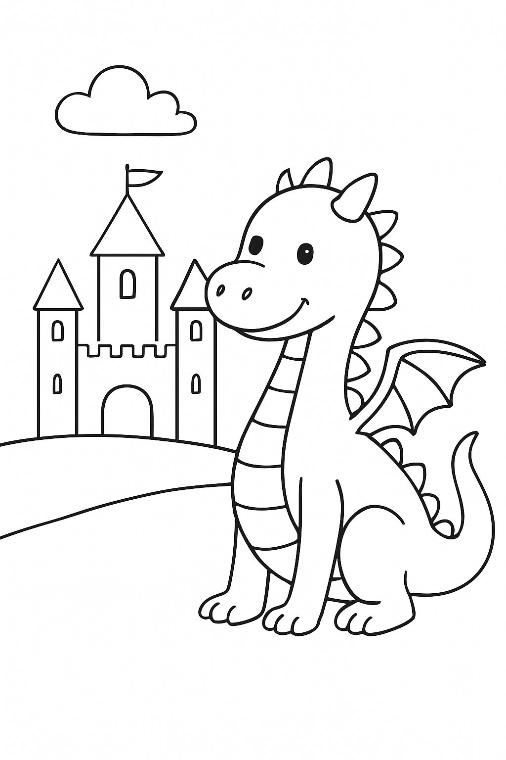 dragons avec château de chevalier