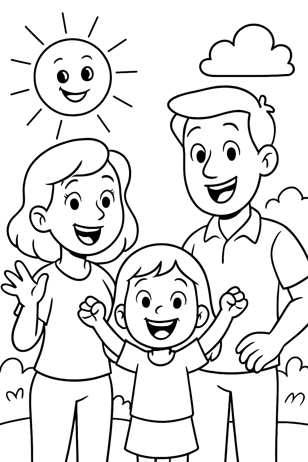 une famille avec une maman et un papa