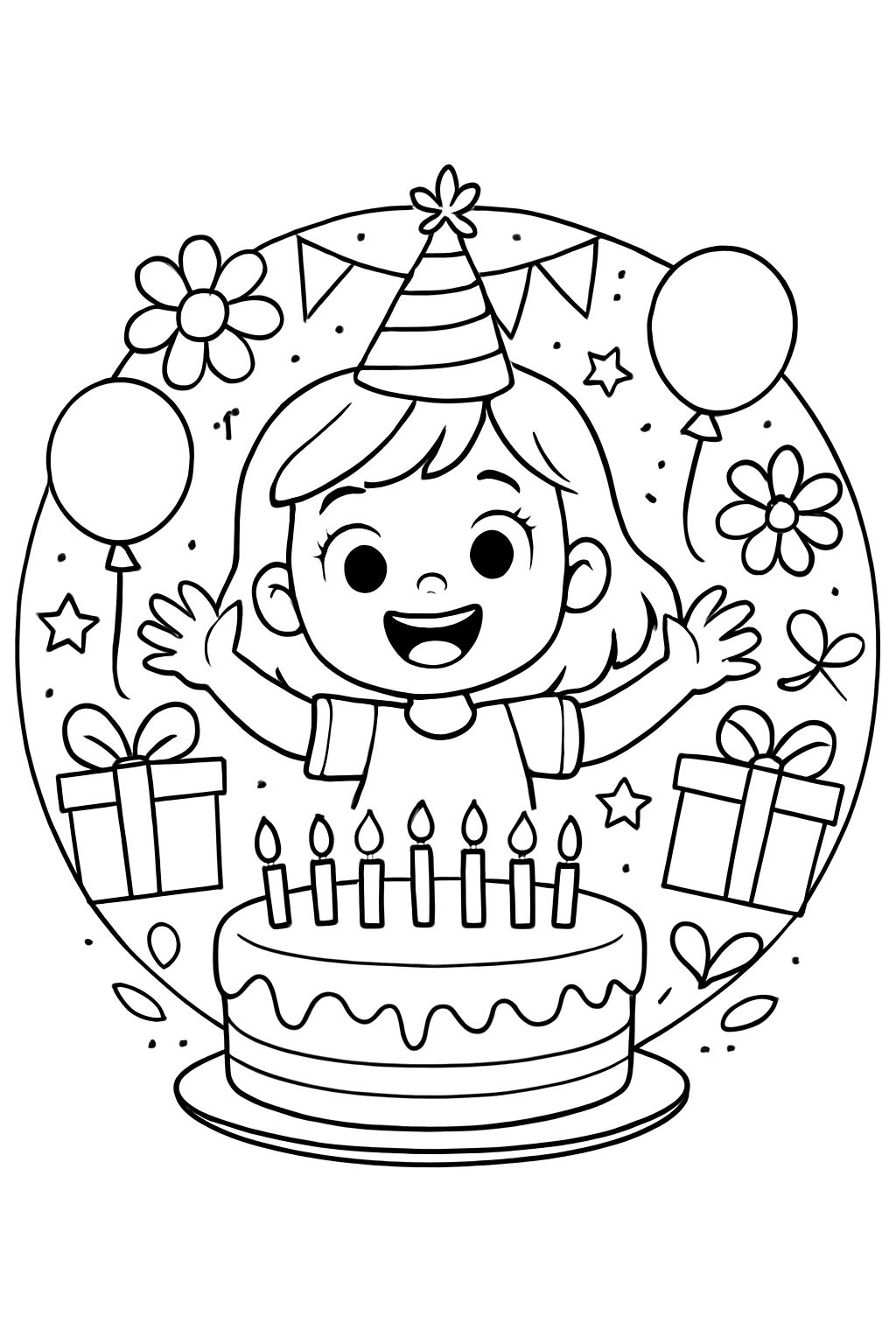 Birthday mandala girl