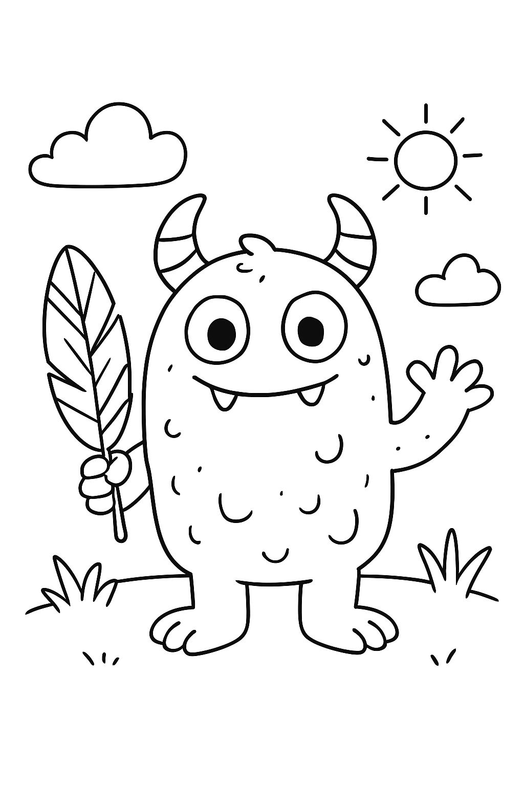 A monster with feather