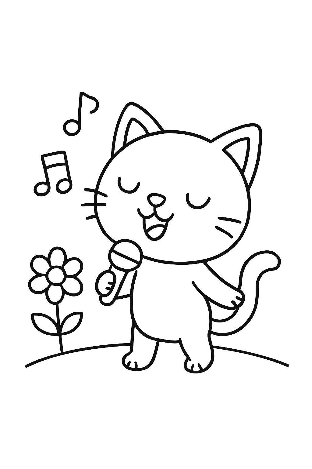 a cute cat singing