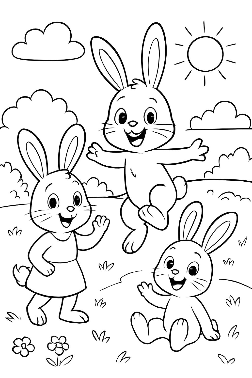 3 Lapins frère et soeur