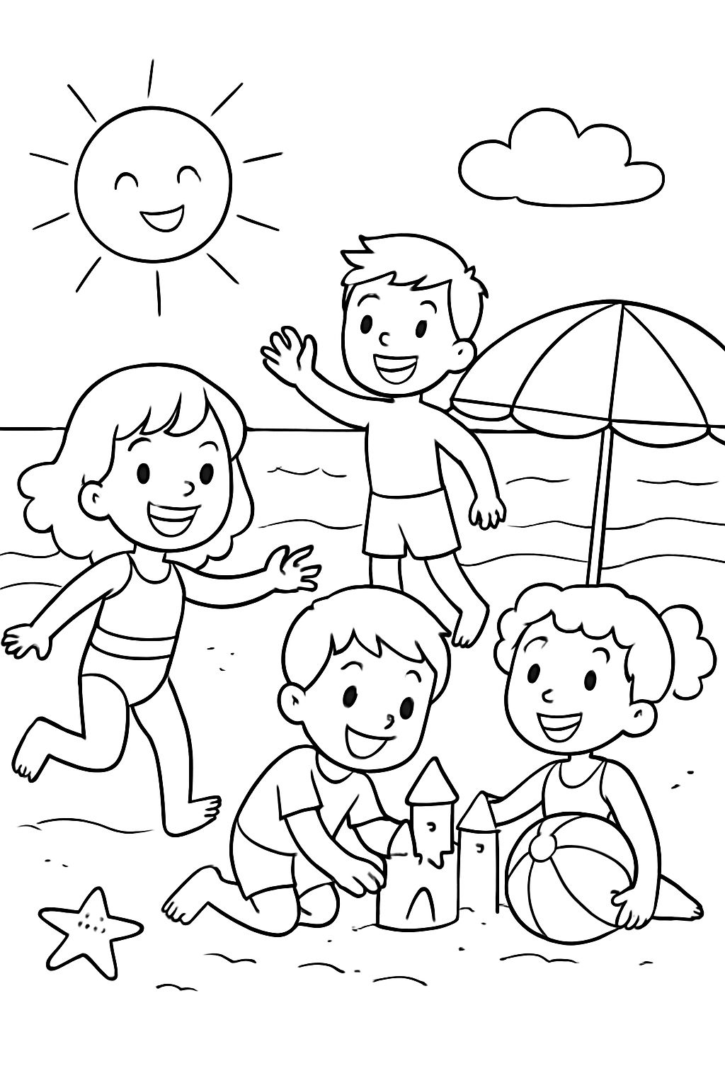 amigos en la playa