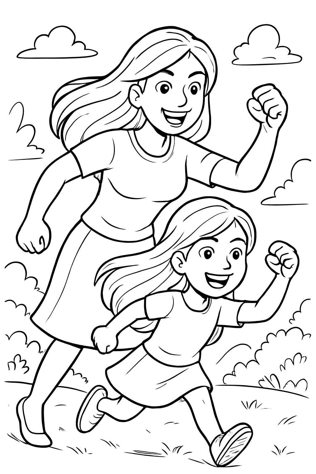 Große mutter mit langen haareund großes mäüdhen mit langen haare Große mutter mit langen haareund großes mäüdhen mit langen haare