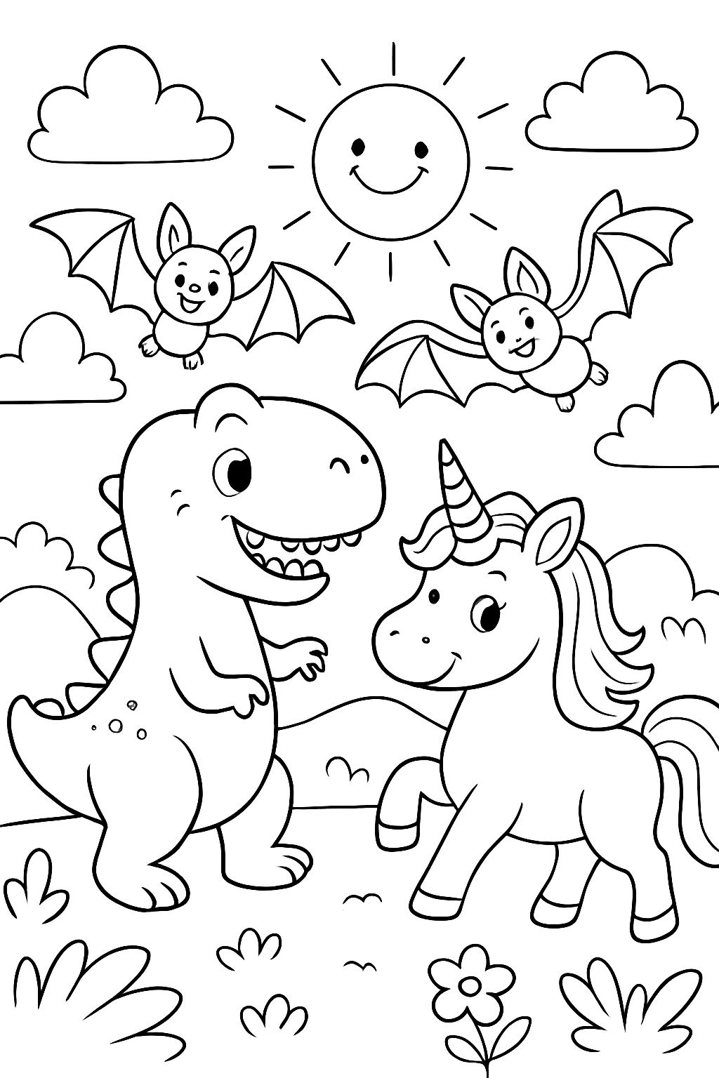 Dinos und Einhörner und Fledermäuse