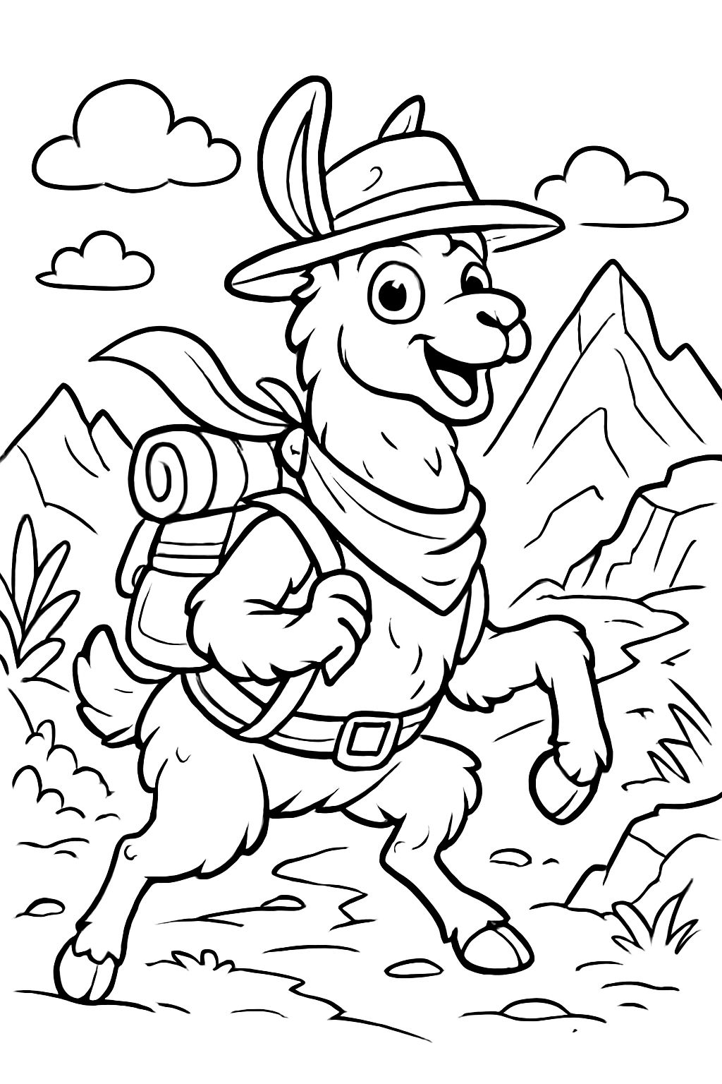 llama on adventure