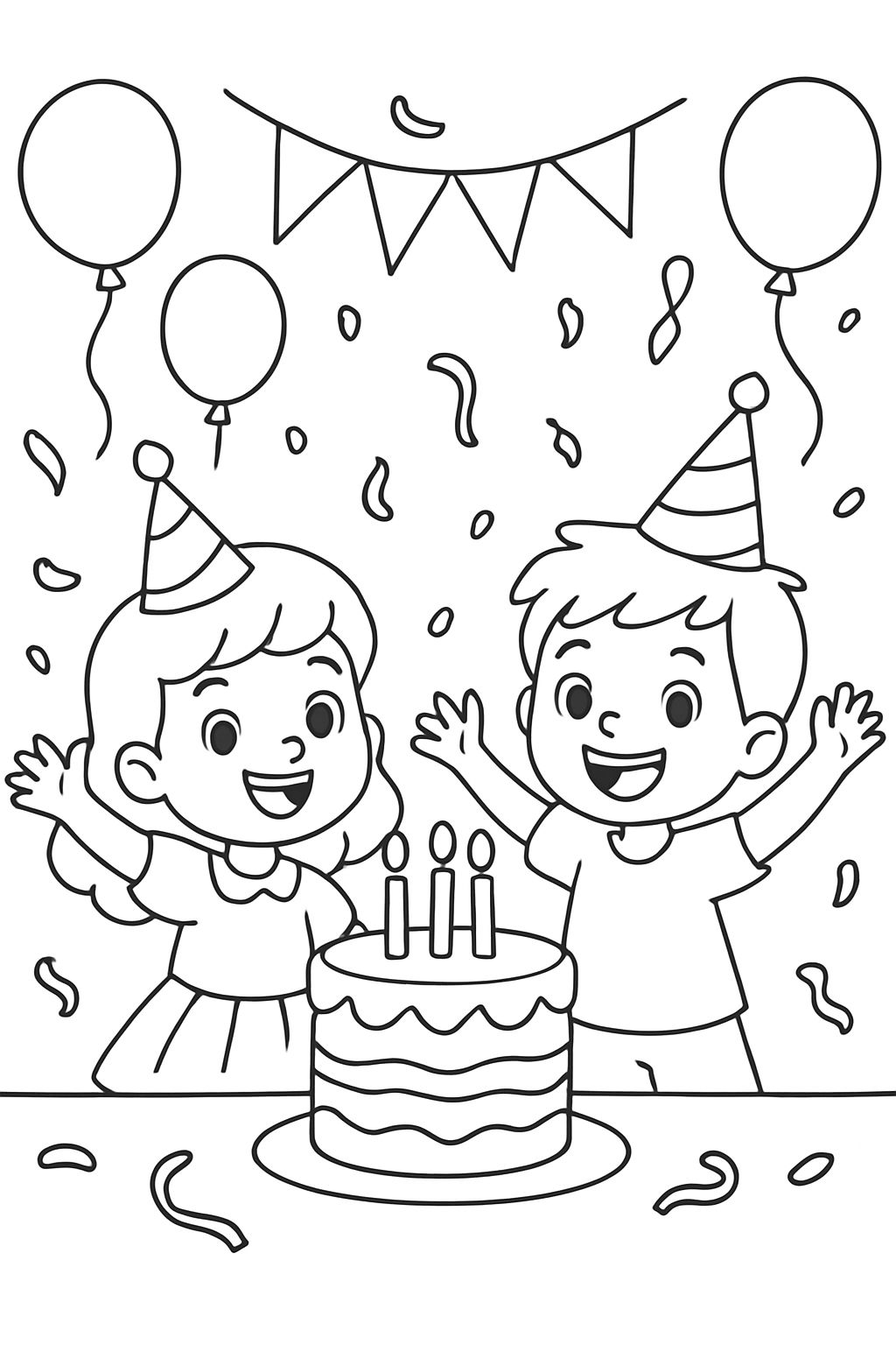 birthday celebration girl and boy