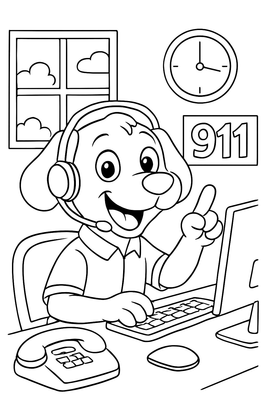 a dog as a 911 dispatcher