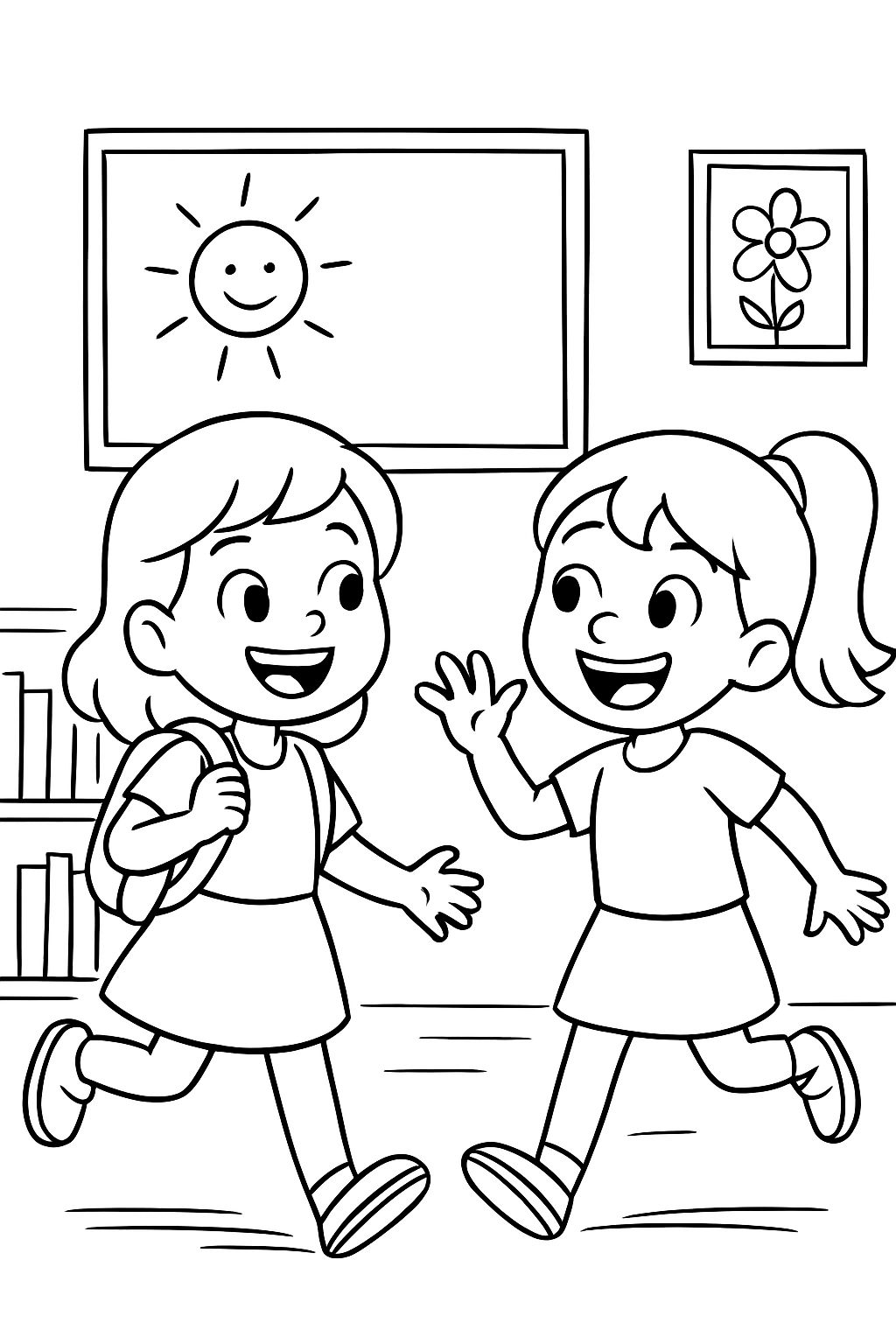deux copines à l'école deux copines à l'école