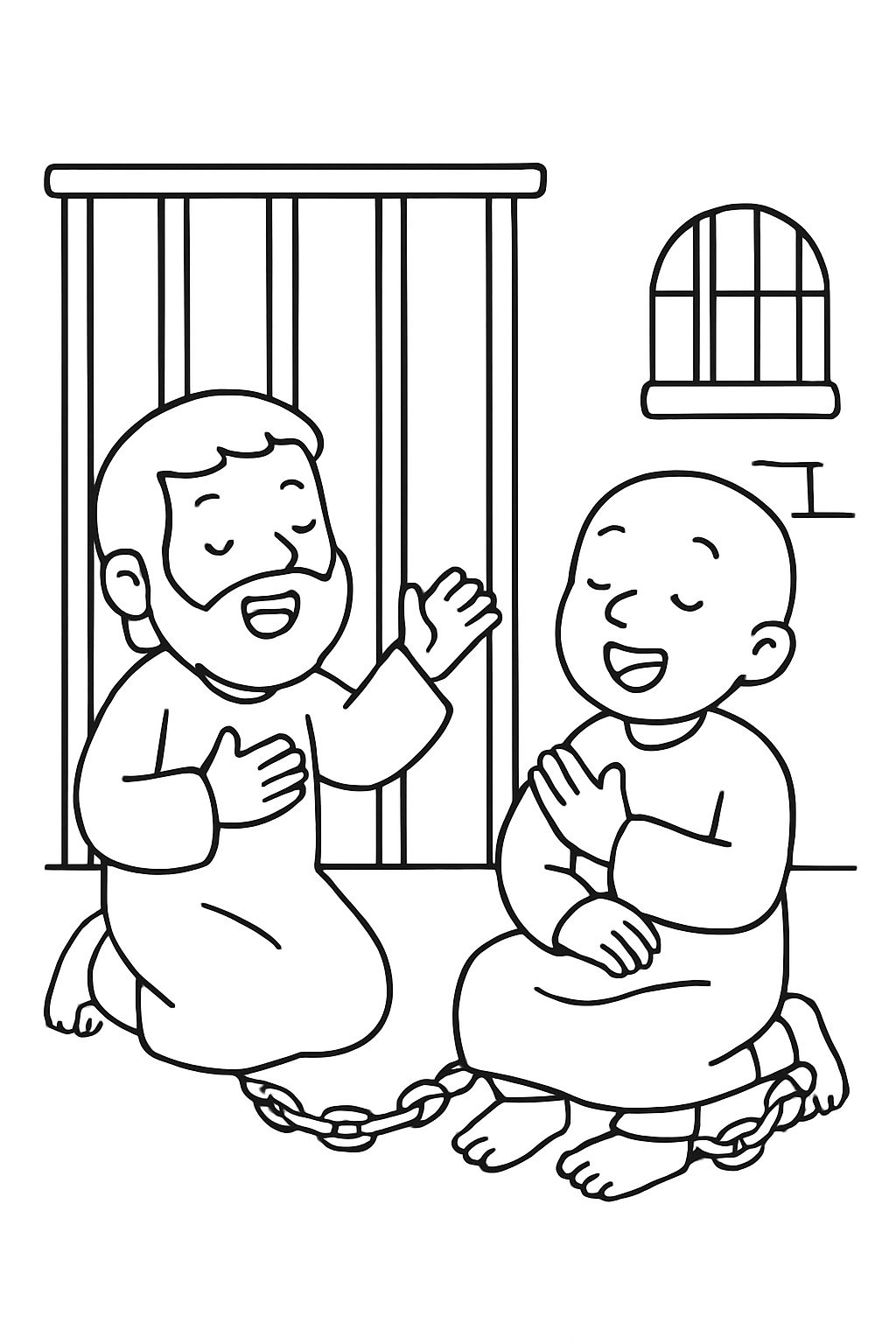 Paul et Silas chantent dans la prison