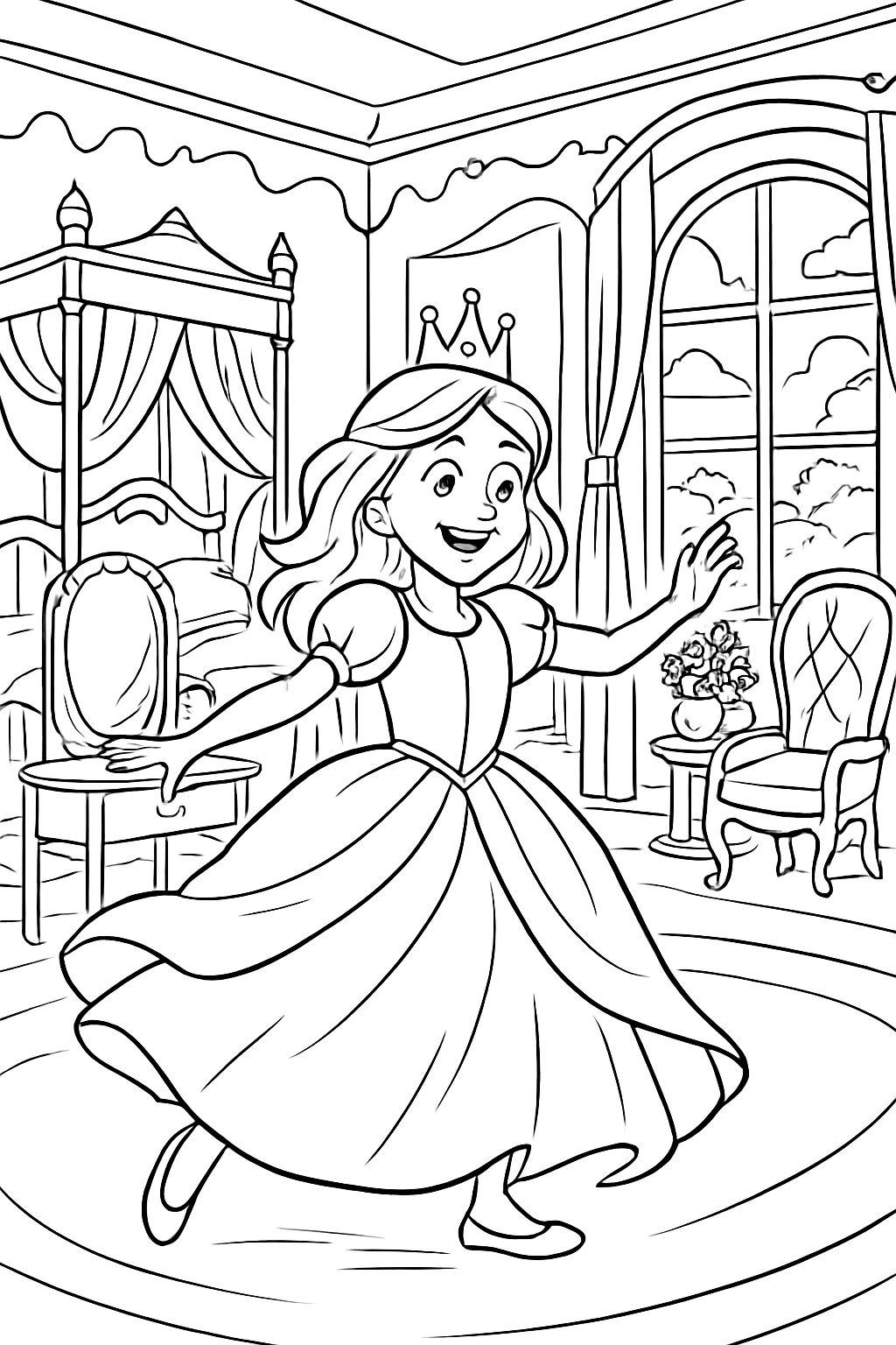 Une grande chambre de princesse