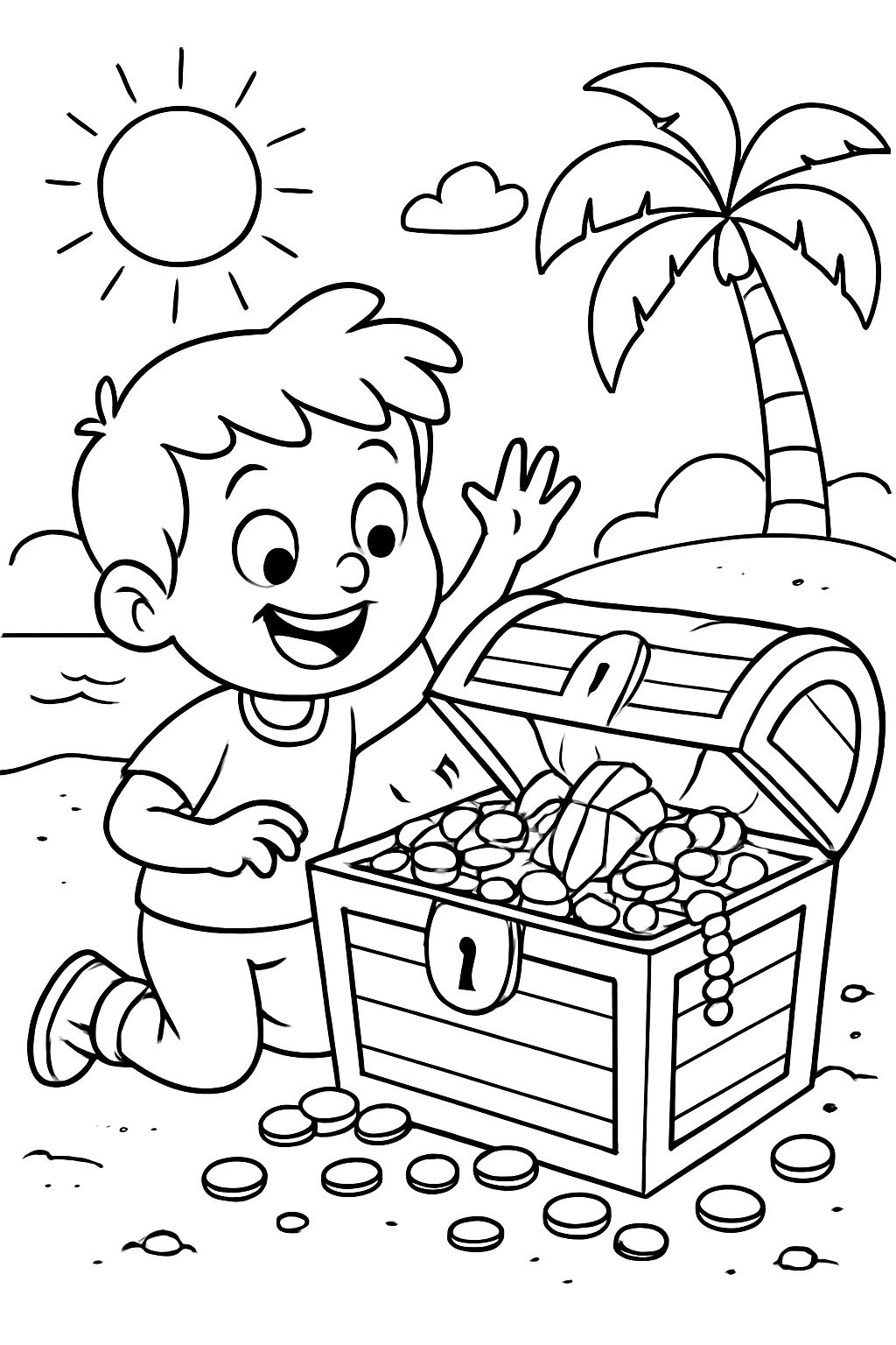 open treasure chest with jewels open treasure chest with jewels