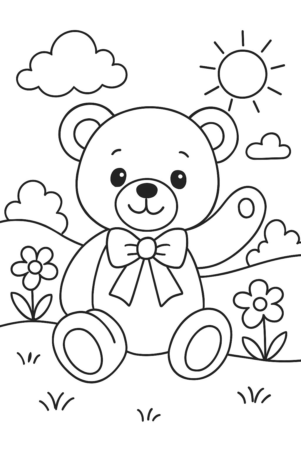 Beanie baby bear with a bow on