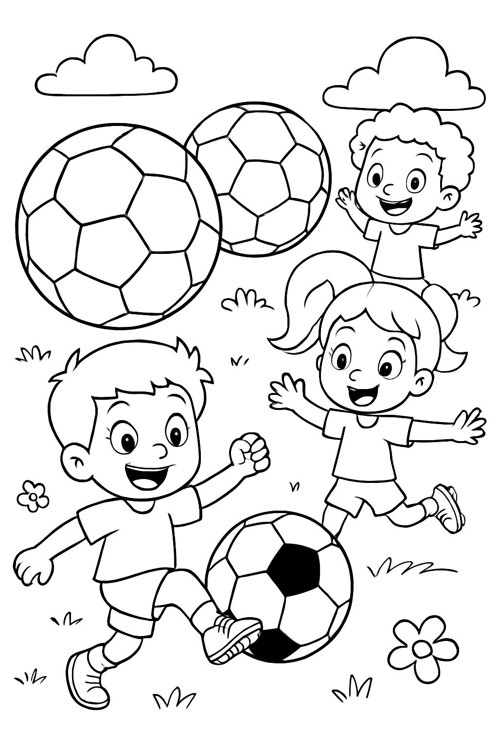 Große Fußballbälle