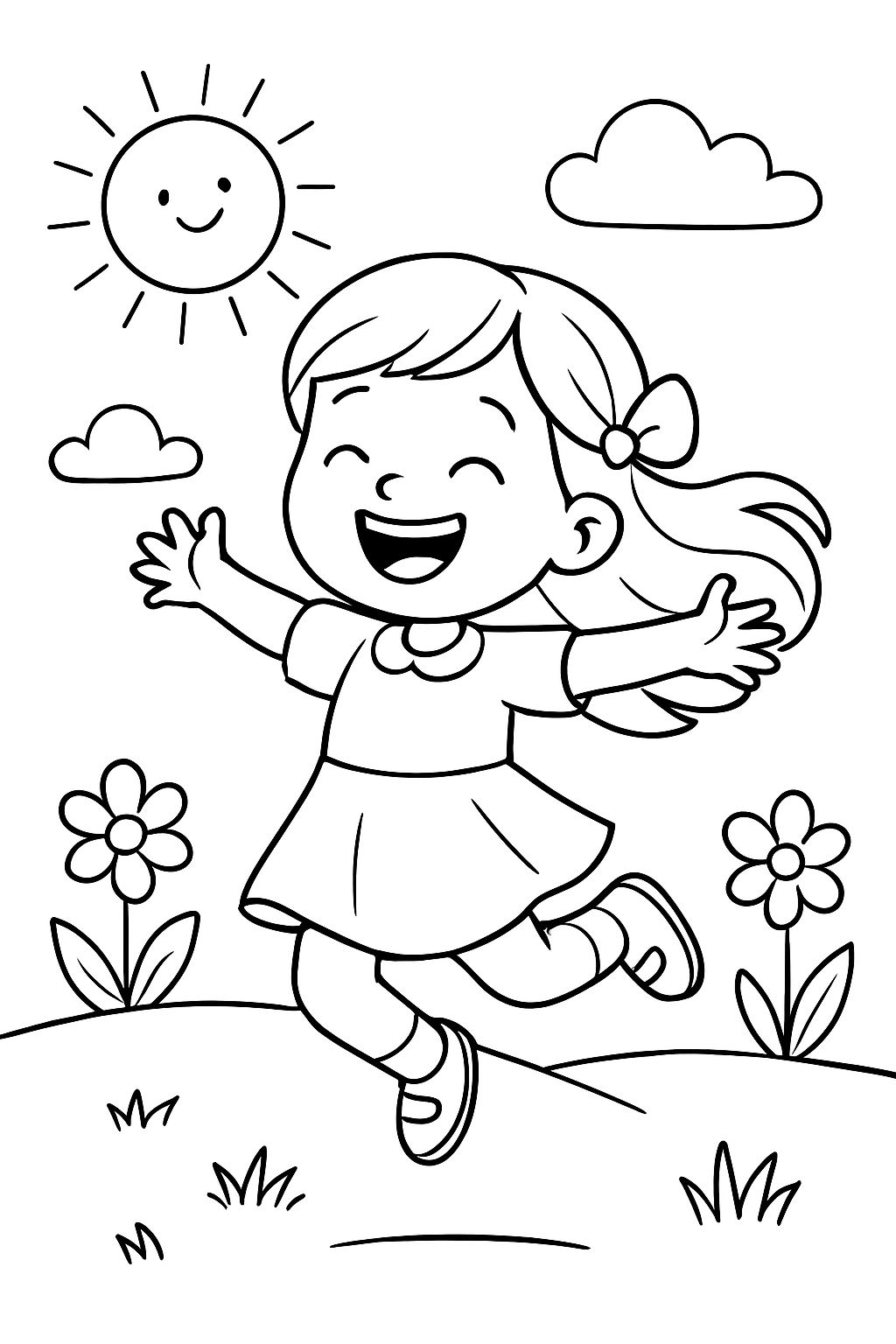 une fille heureuse
