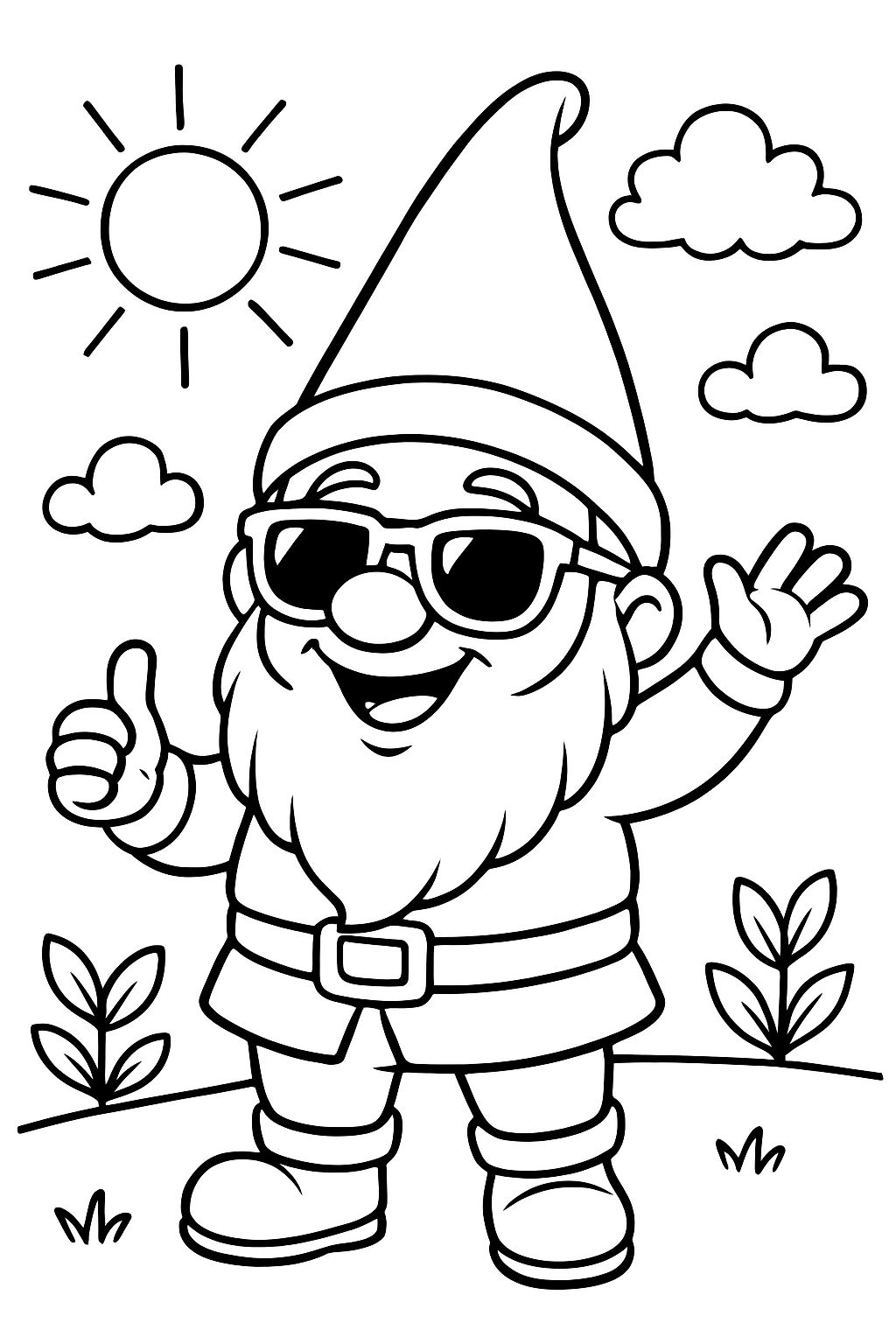 Lutin avec des lunettes de soleil