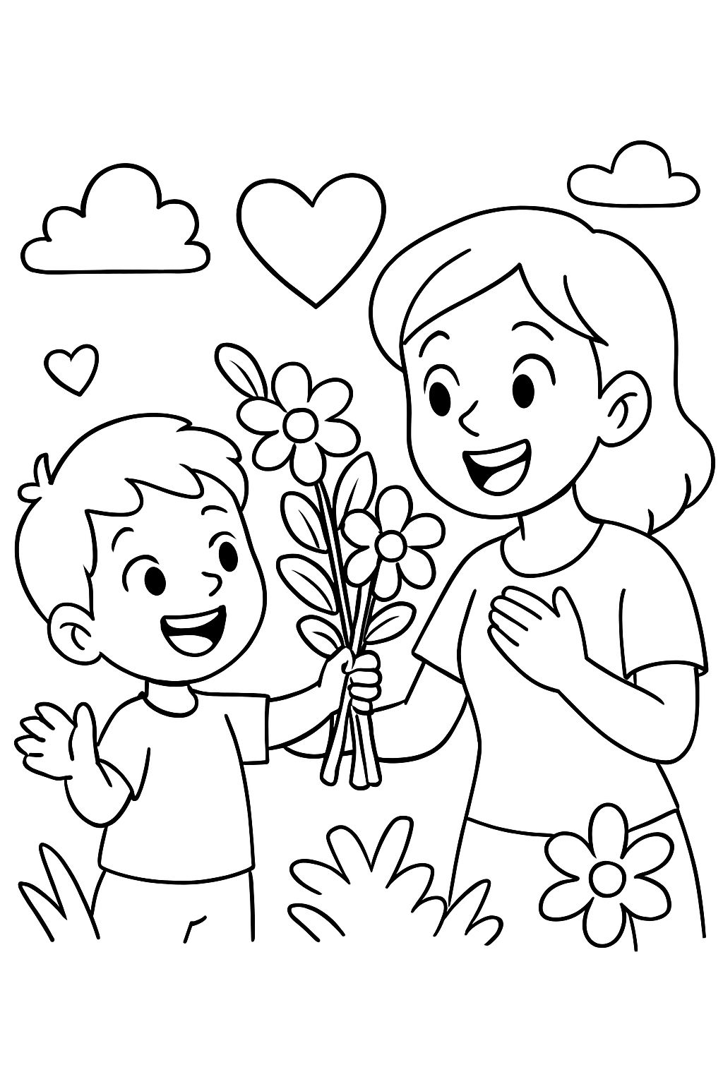 Mother's Day coloring page