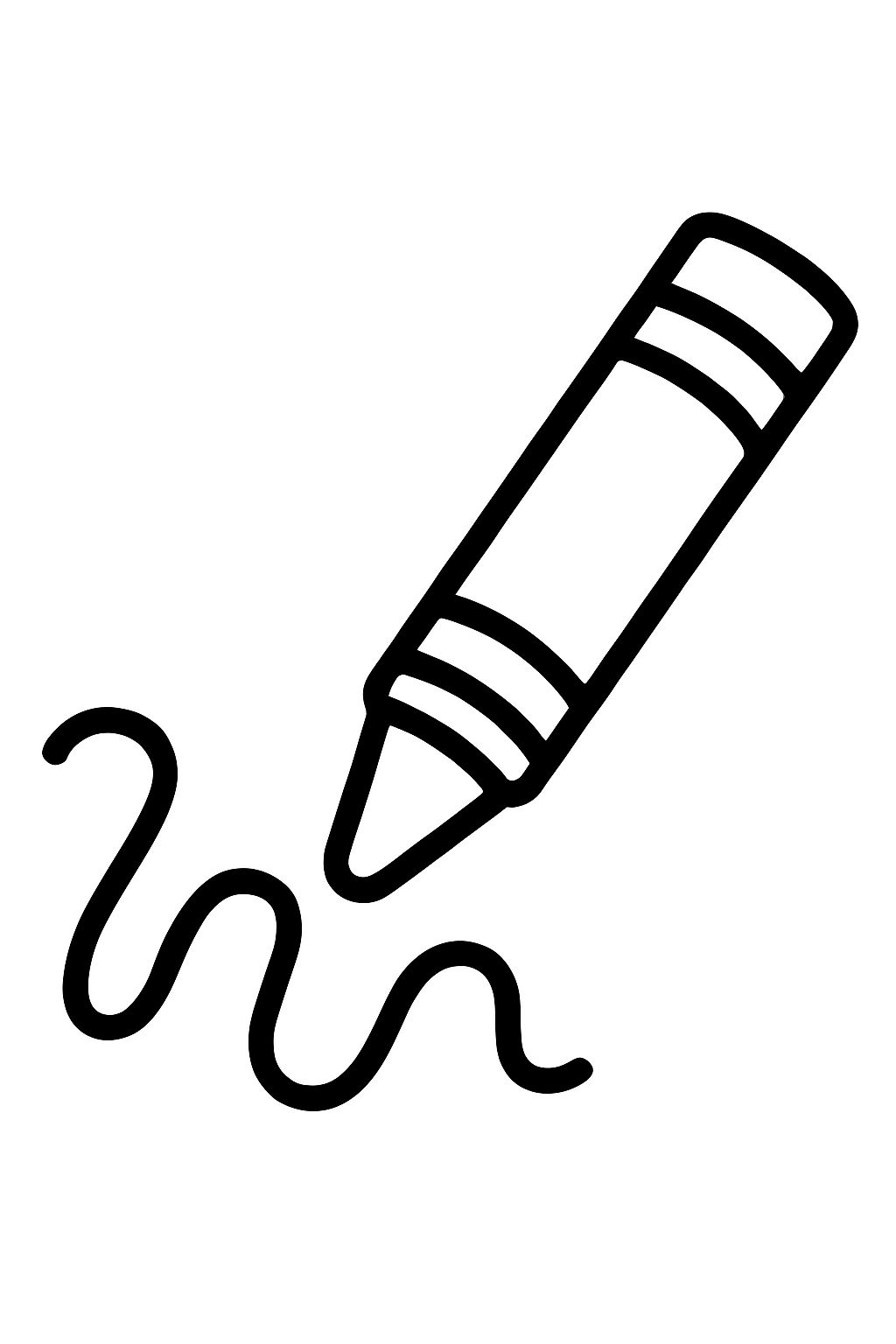 a line with a crayon