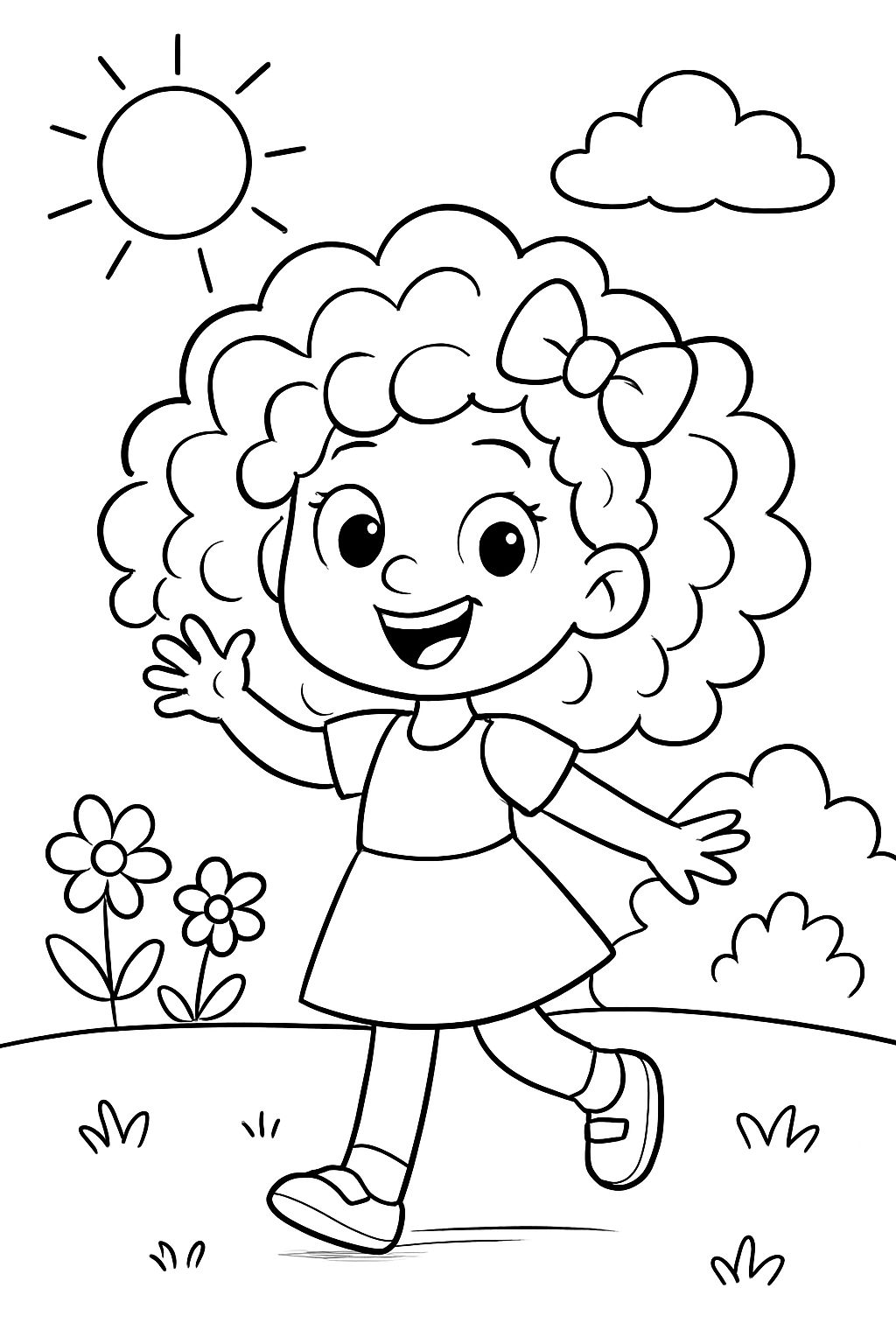 a girl with curly hair named Lavinia