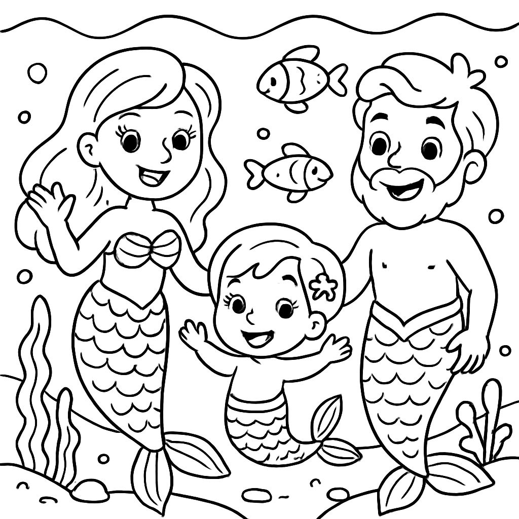 Família de sereias Família de sereias